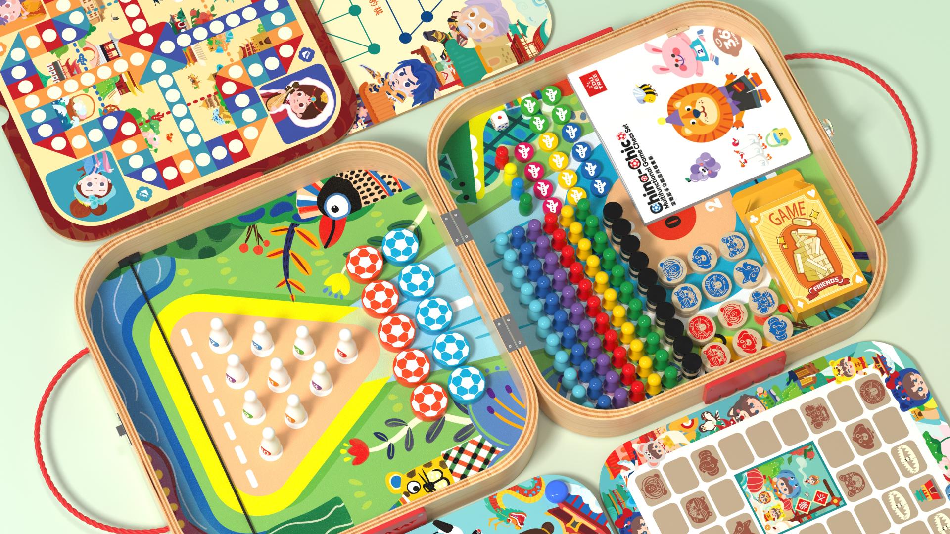London Design Awards Winner - Explore China Multifunctional Board Game Set