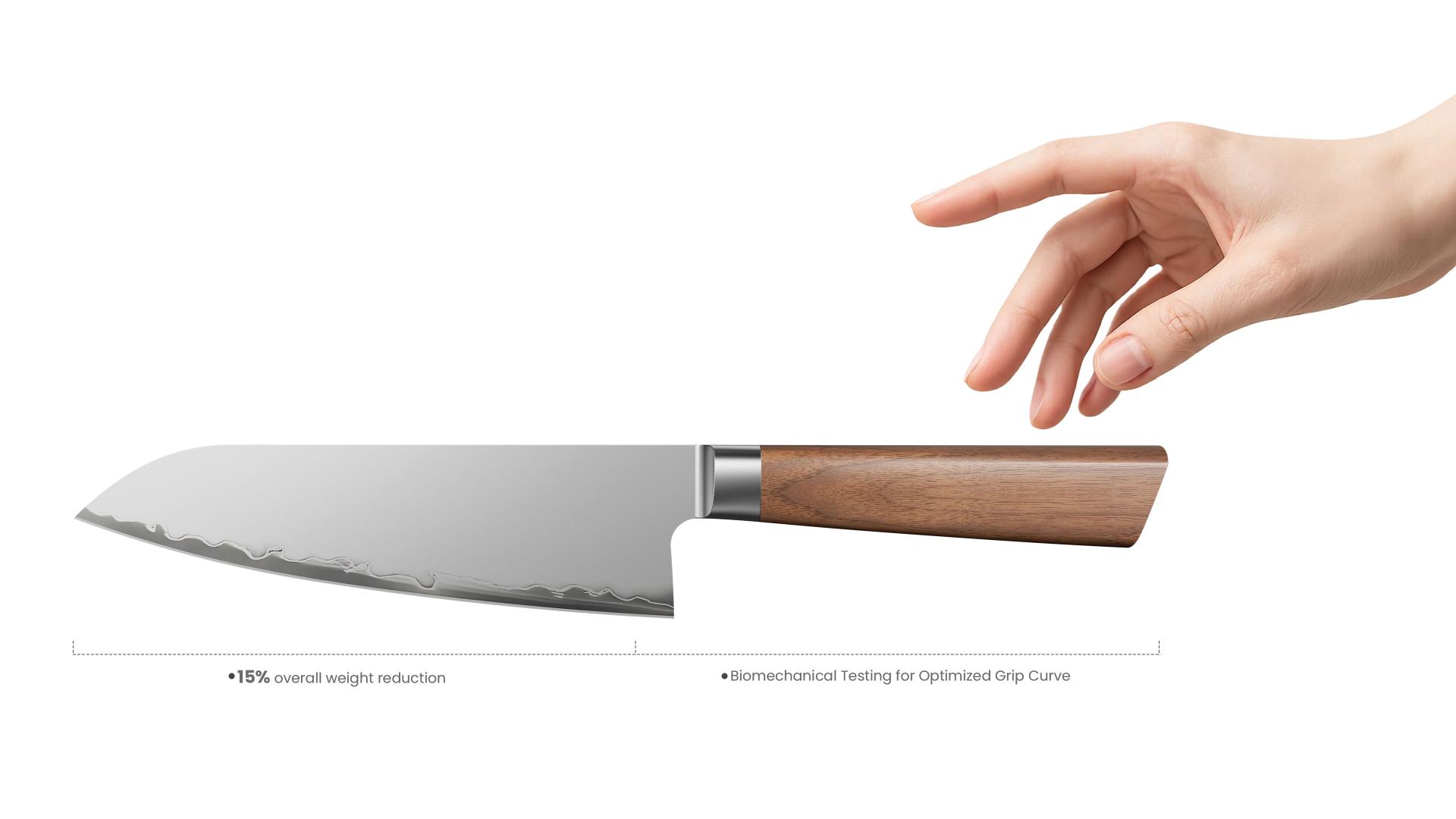 London Design Awards Winner - Whisper Three-Layer Composite Steel Kitchen Knife