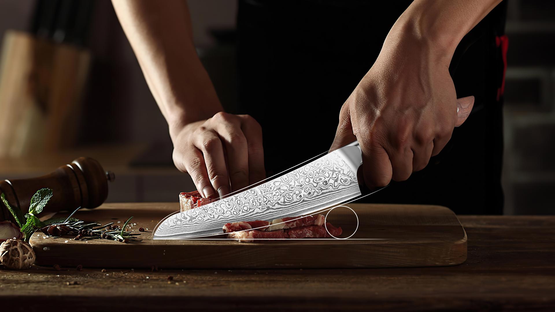 London Design Awards Winner - Freya Black Walnut Handle Damascus Knife