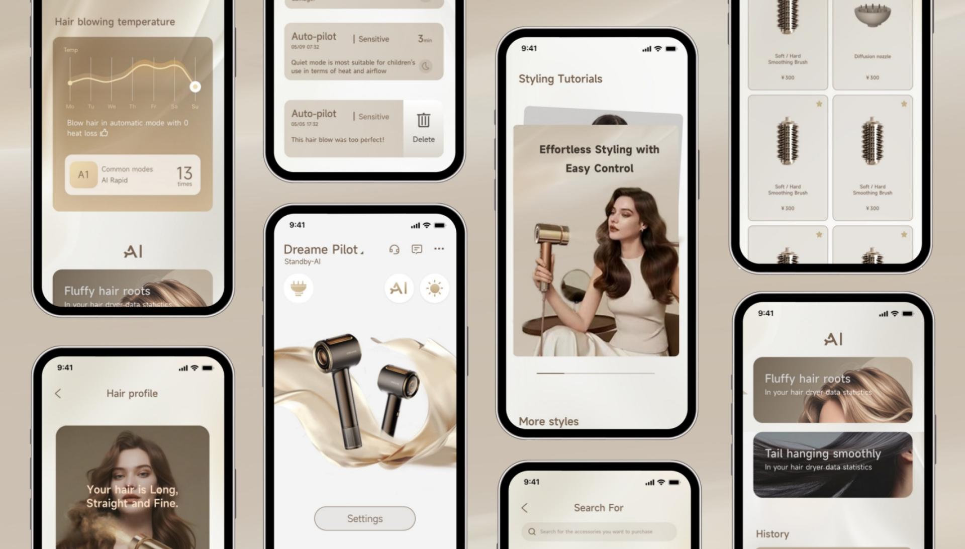 London Design Awards Winner - Dreame Pilot Smart AI Hair Dryer App