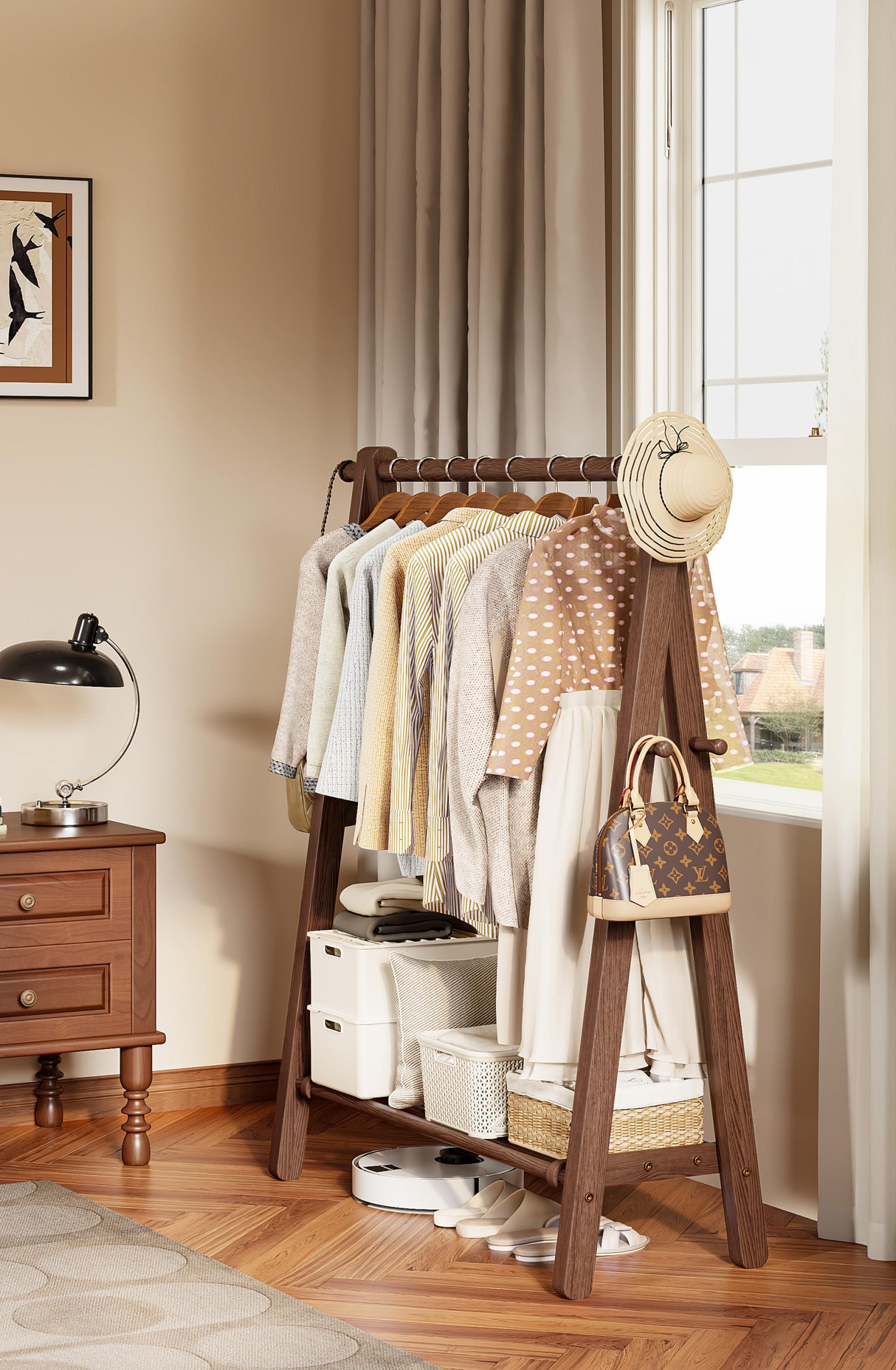 London Design Awards Winner - floor-standing solid wood coat rack