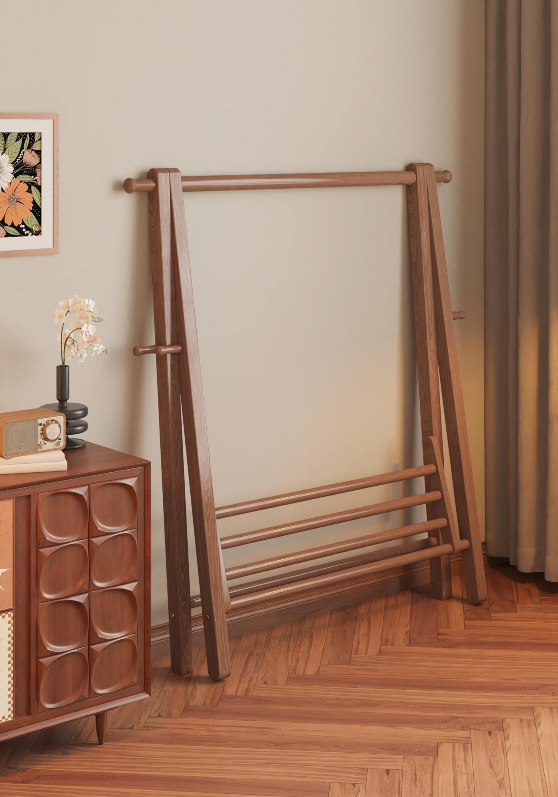 London Design Awards Winner - floor-standing solid wood coat rack