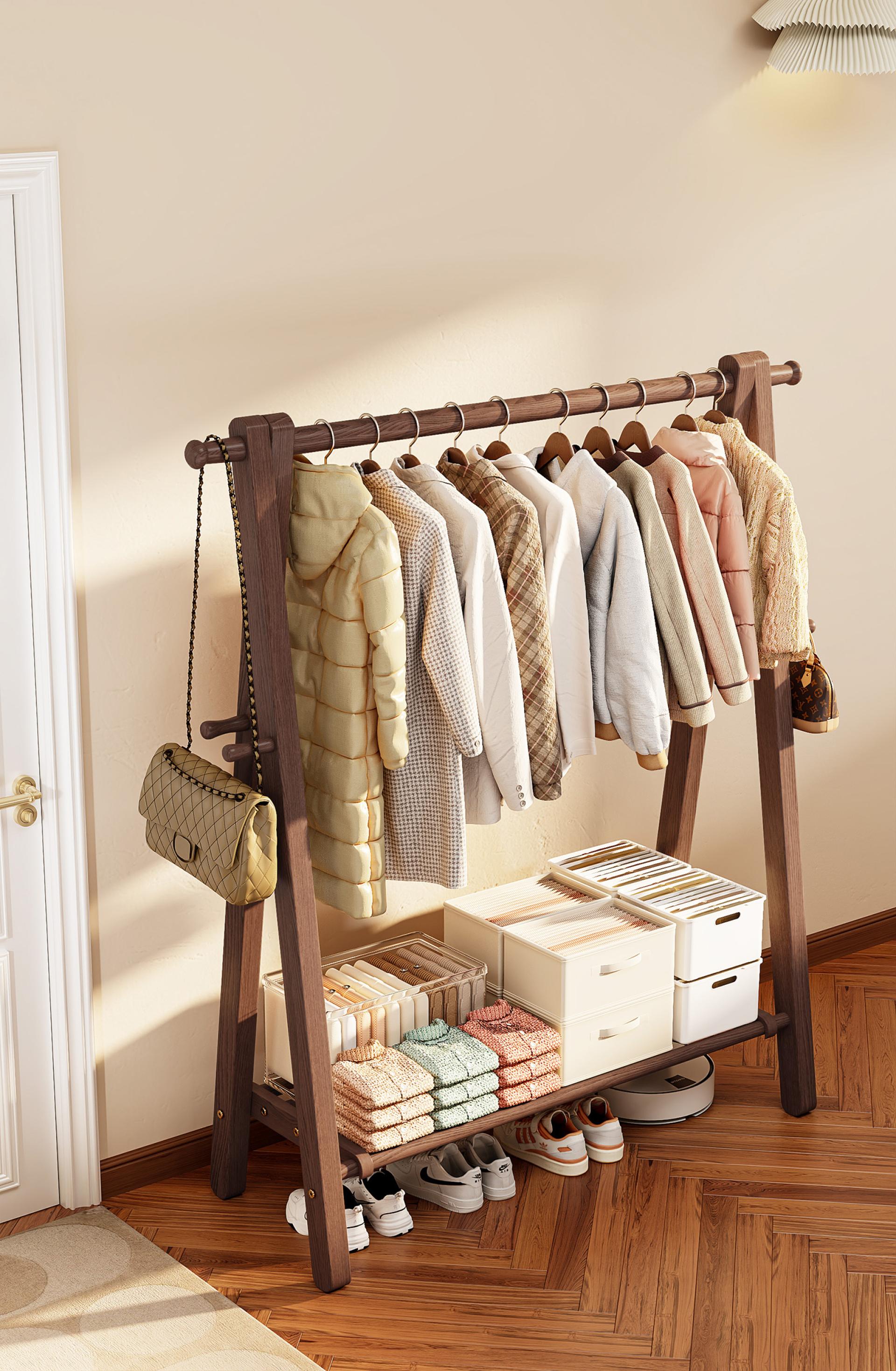 London Design Awards Winner - floor-standing solid wood coat rack
