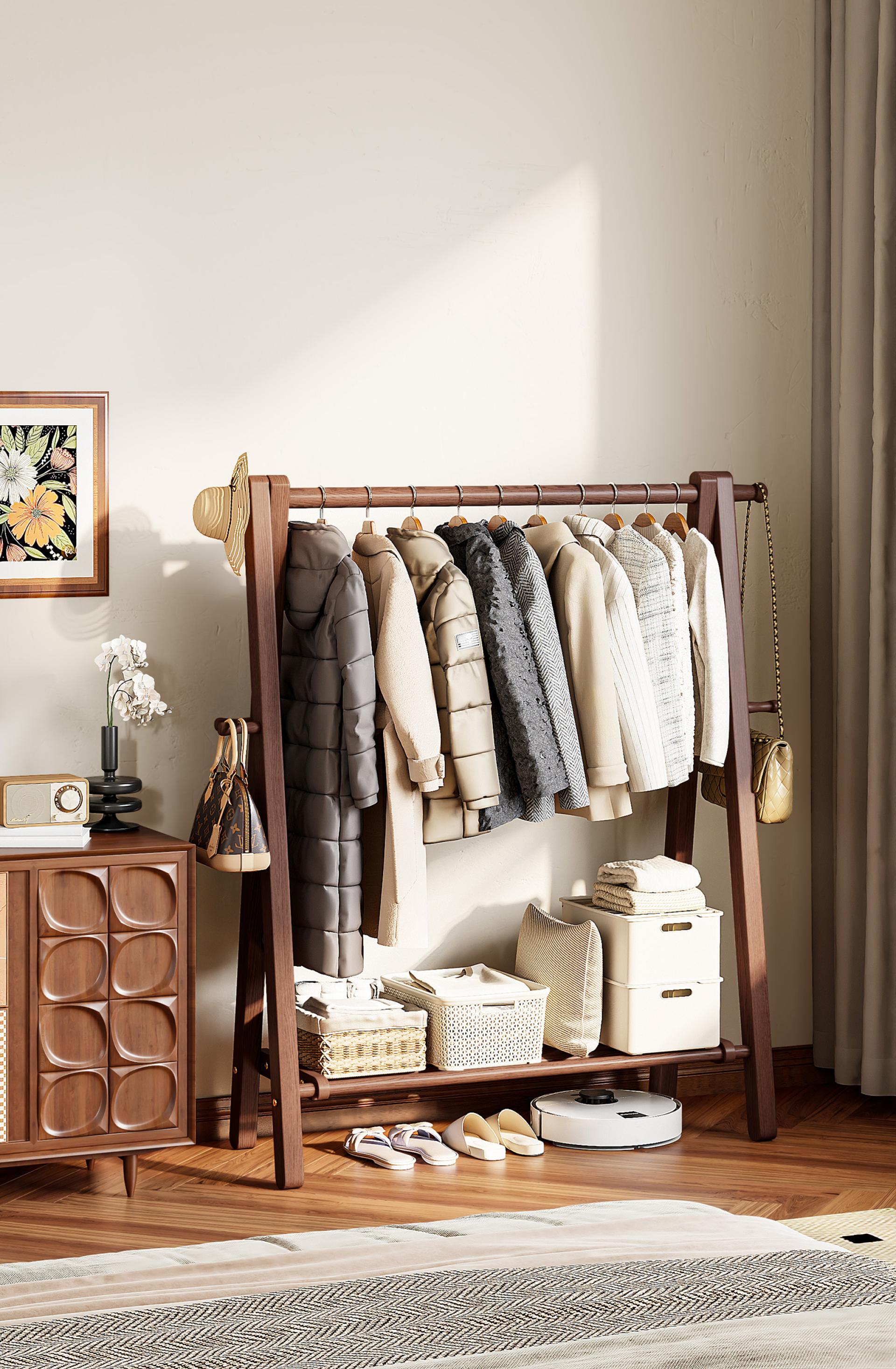 London Design Awards Winner - floor-standing solid wood coat rack