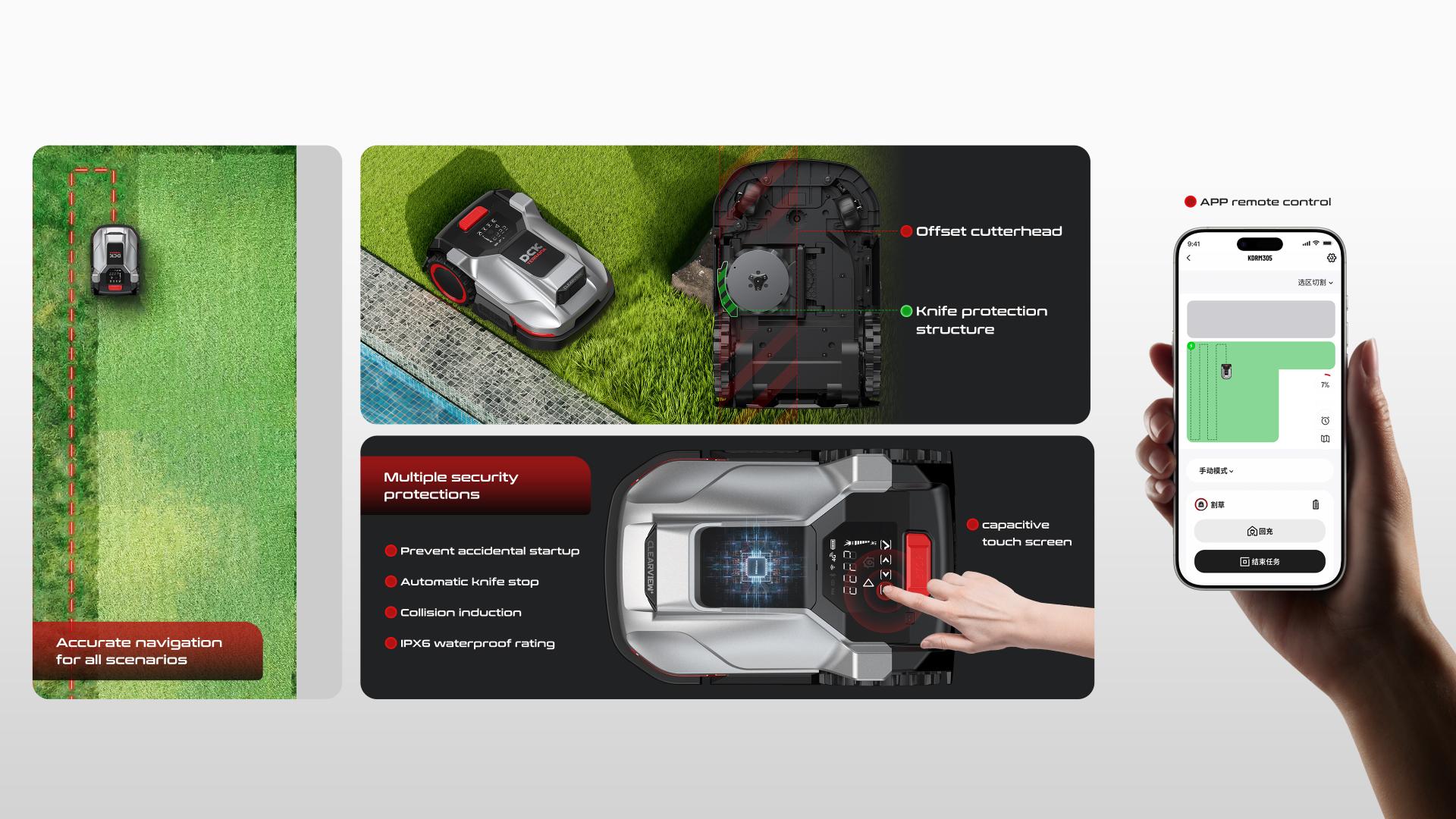 London Design Awards Winner - DCK TERRAINA ROBOT LAWN MOWER