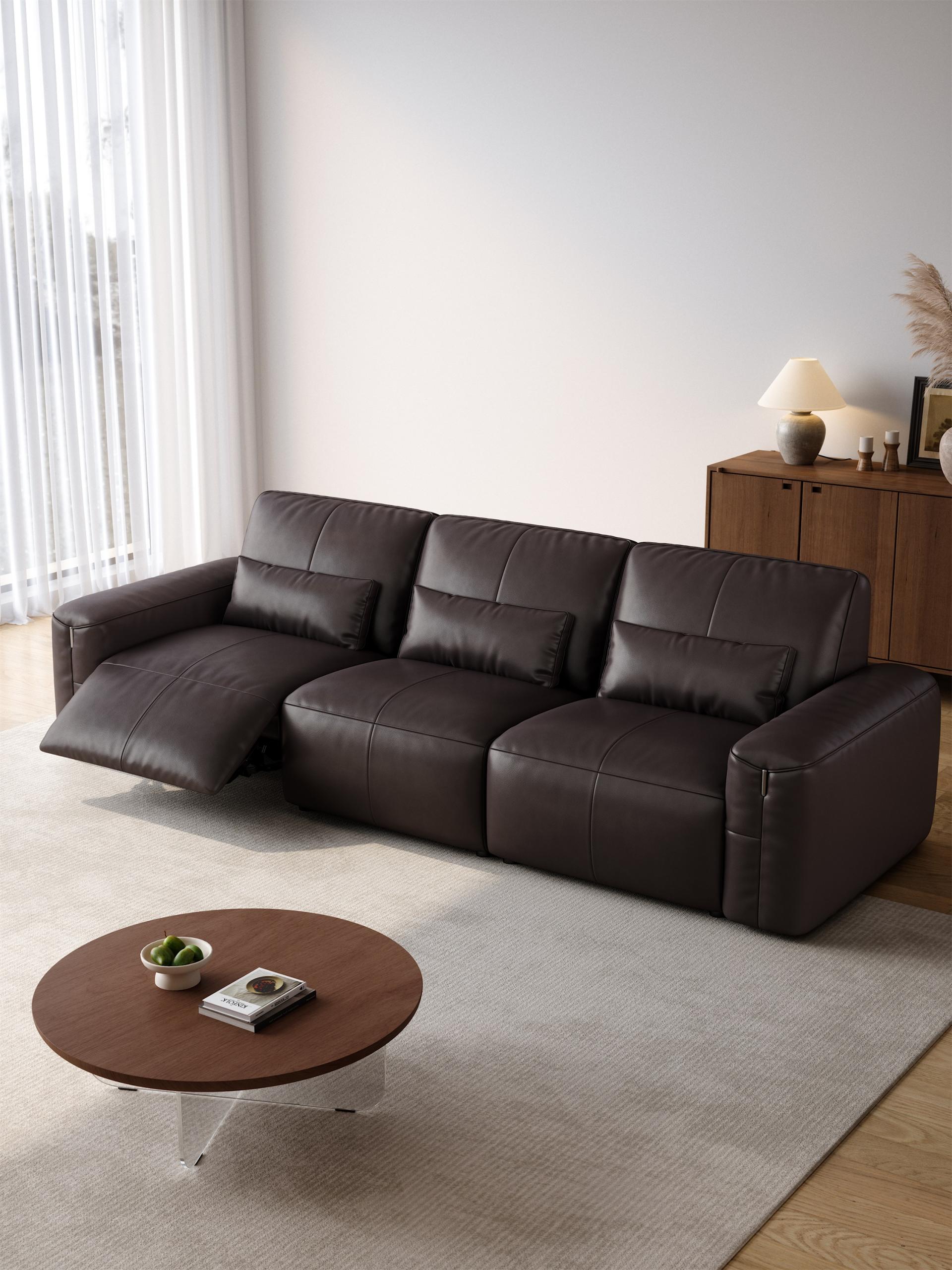 London Design Awards Winner - MENGTINGMEI Black Knight Electric Leather Sofa