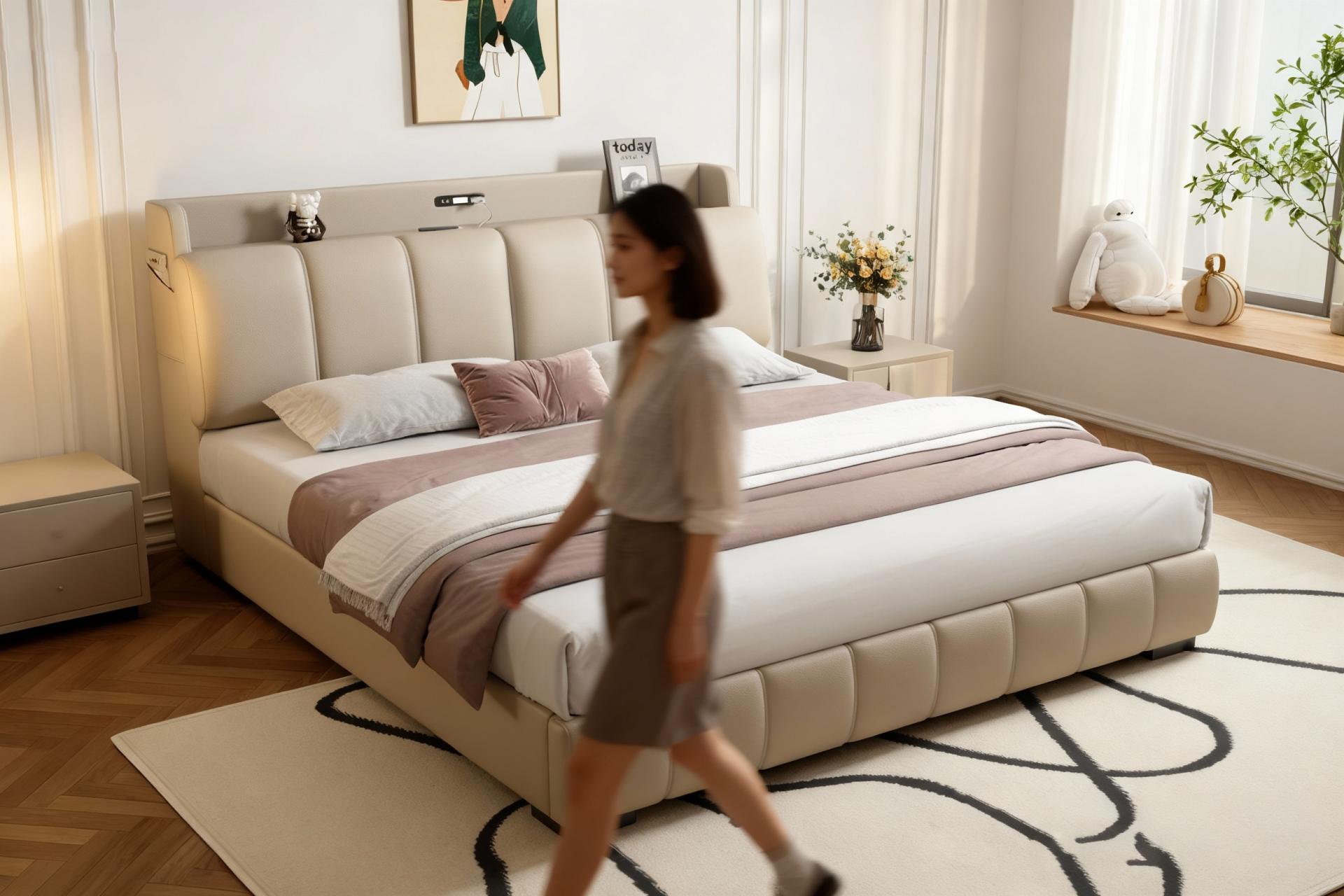 London Design Awards Winner - Leather Storage Bed