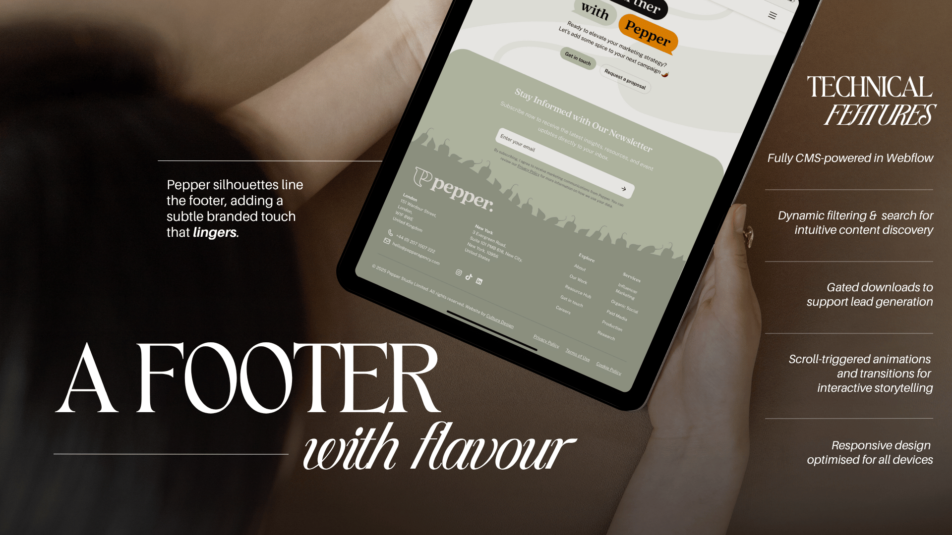 London Design Awards Winner - Cultura x Pepper Agency:  Website Redesign