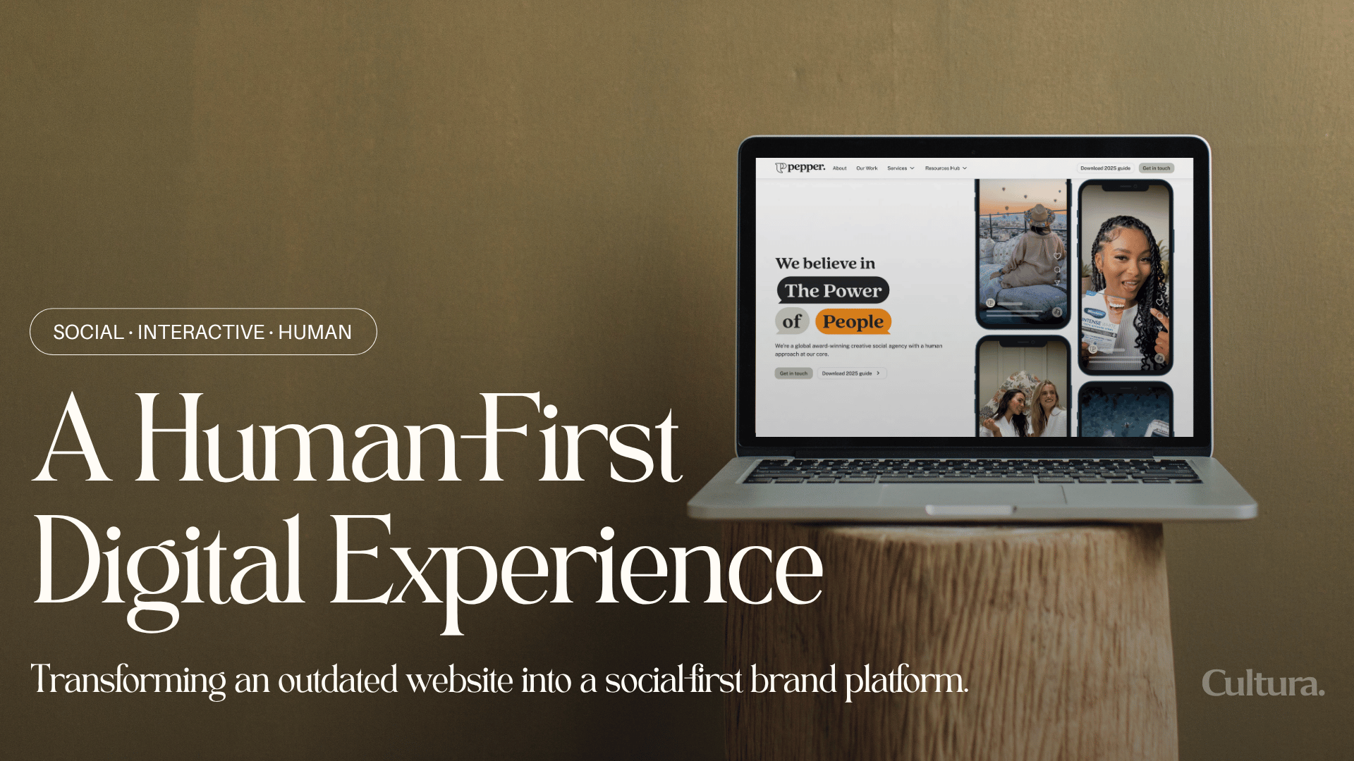 London Design Awards Winner - Cultura x Pepper Agency:  Website Redesign
