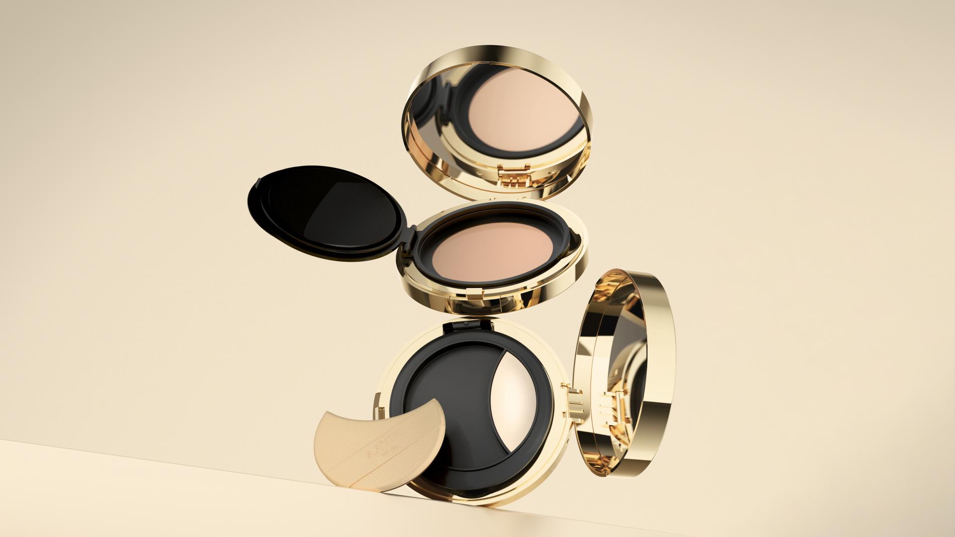 London Design Awards Winner - AAVIK Jewel Radiance Sparkling Dual-Action Cushion Foundation