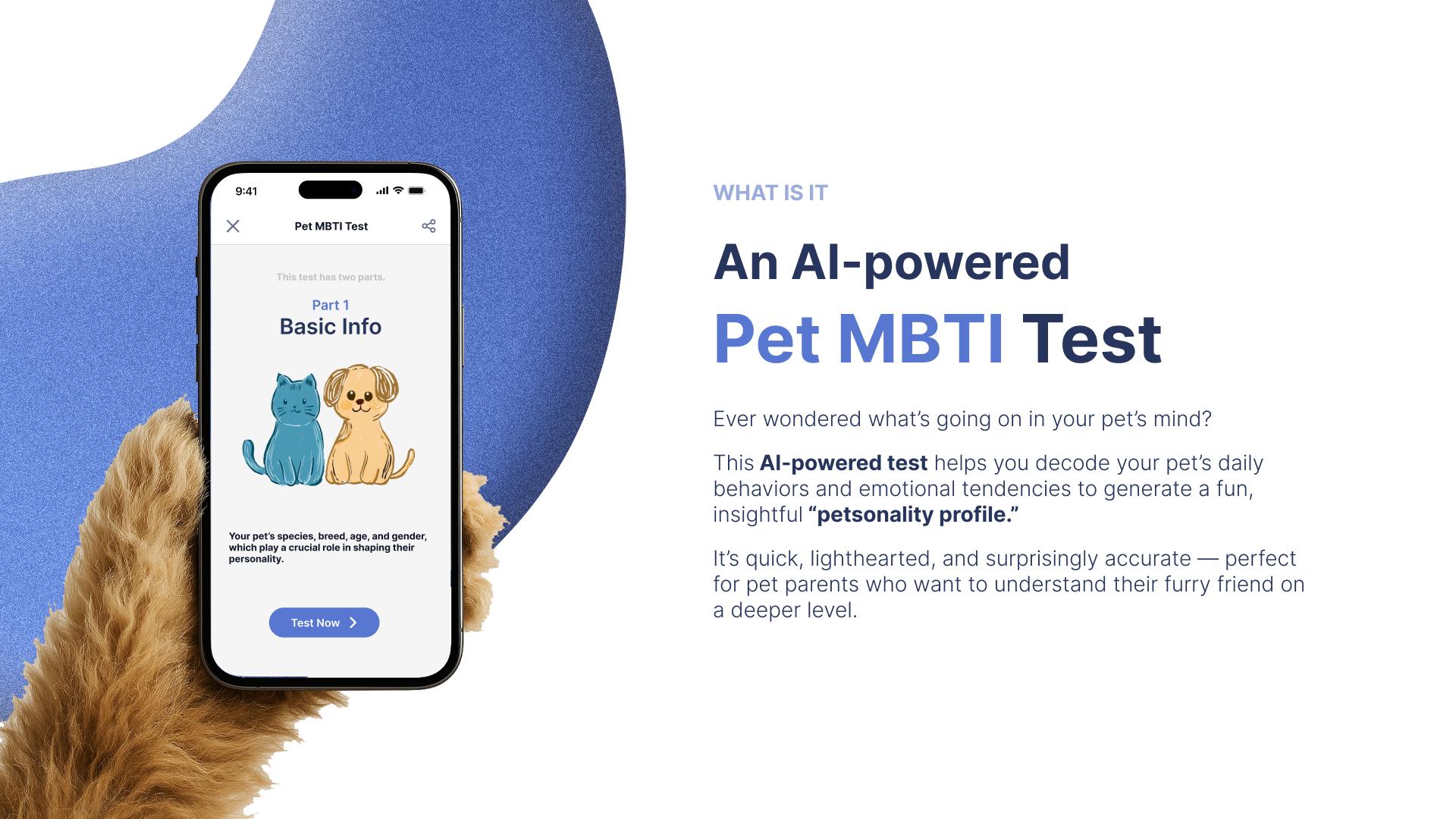 London Design Awards Winner - Pet MBTI Test