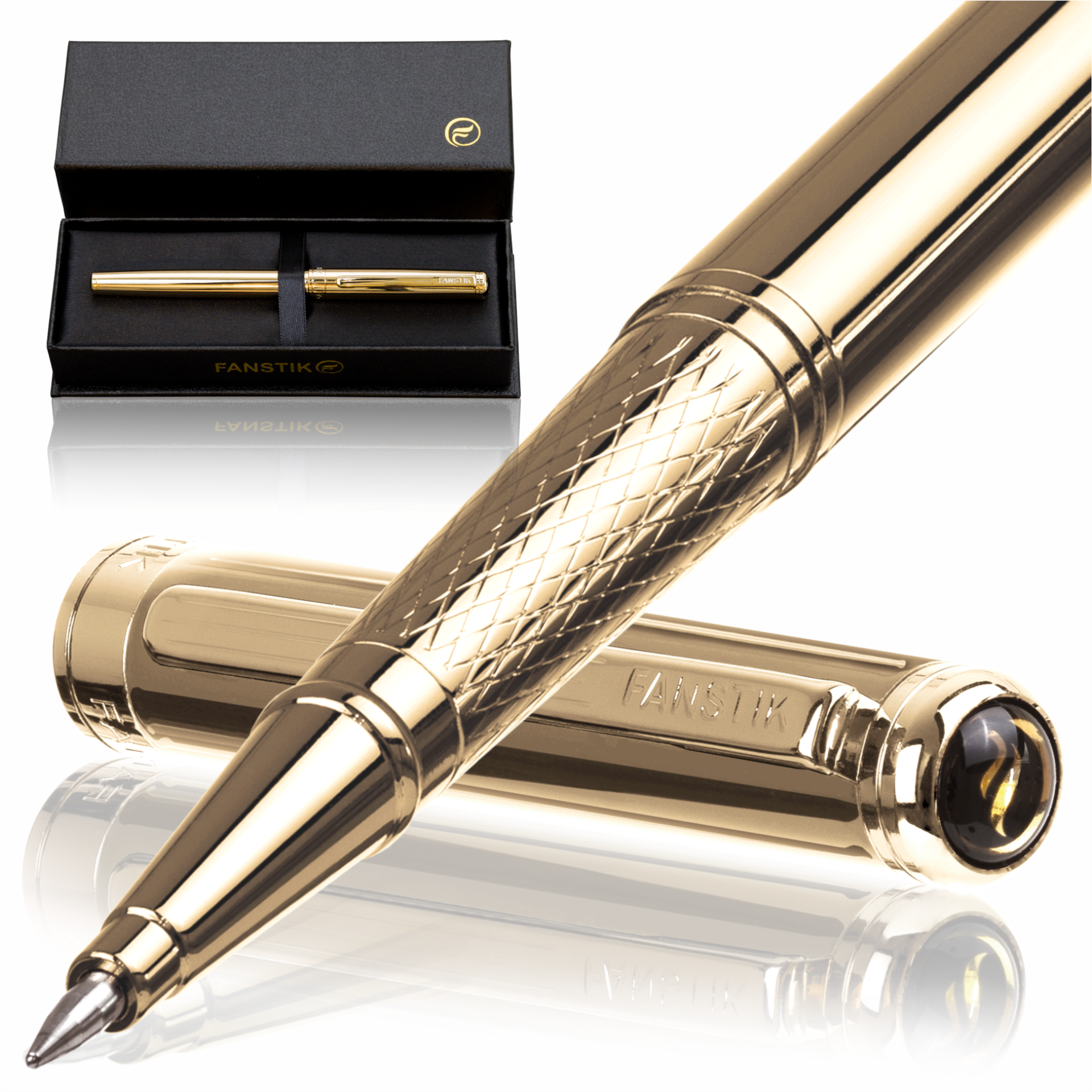 London Design Awards Winner - Luxury Gold  RollerBall Pen Fanstik Excelltus Line