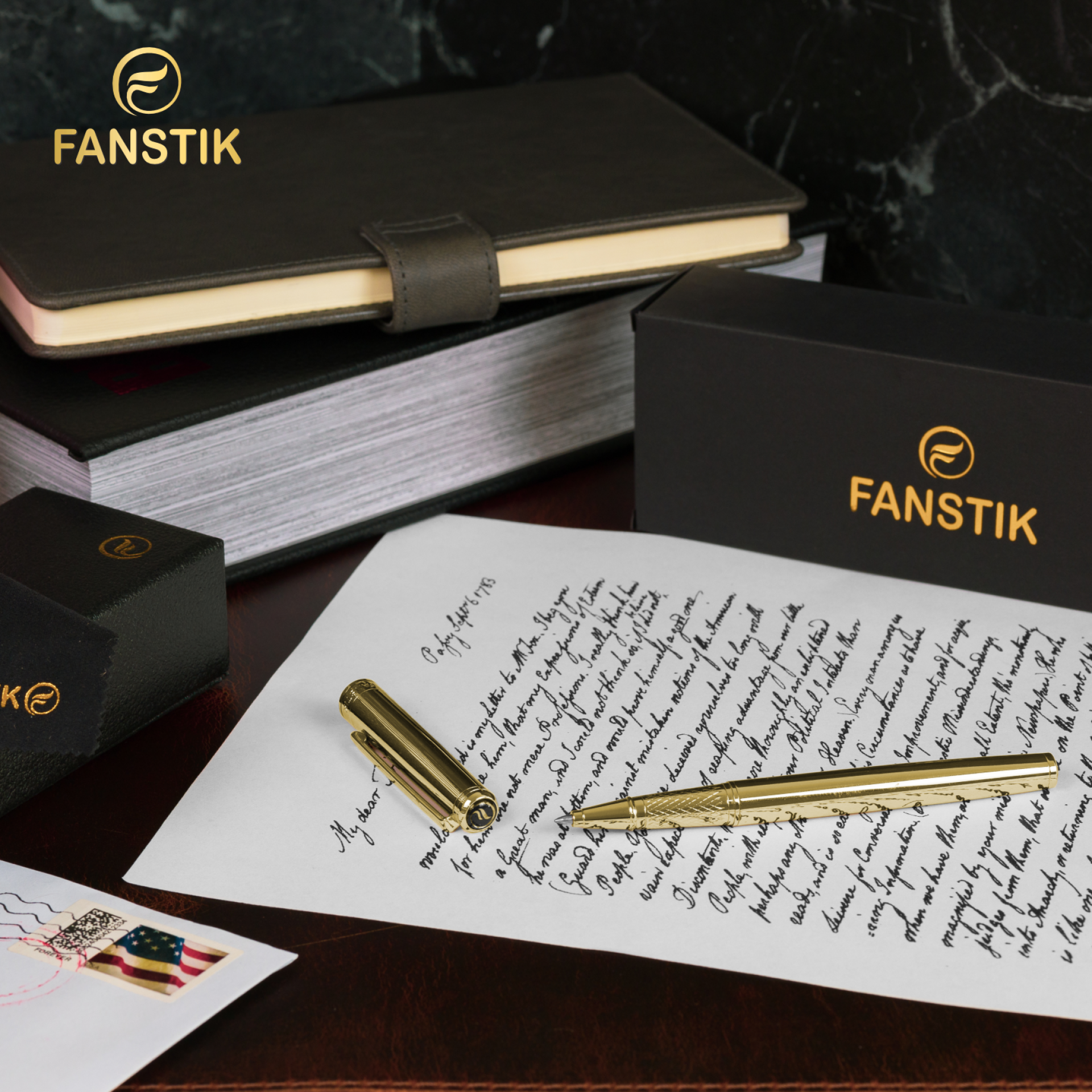 London Design Awards Winner - Luxury Gold  RollerBall Pen Fanstik Excelltus Line