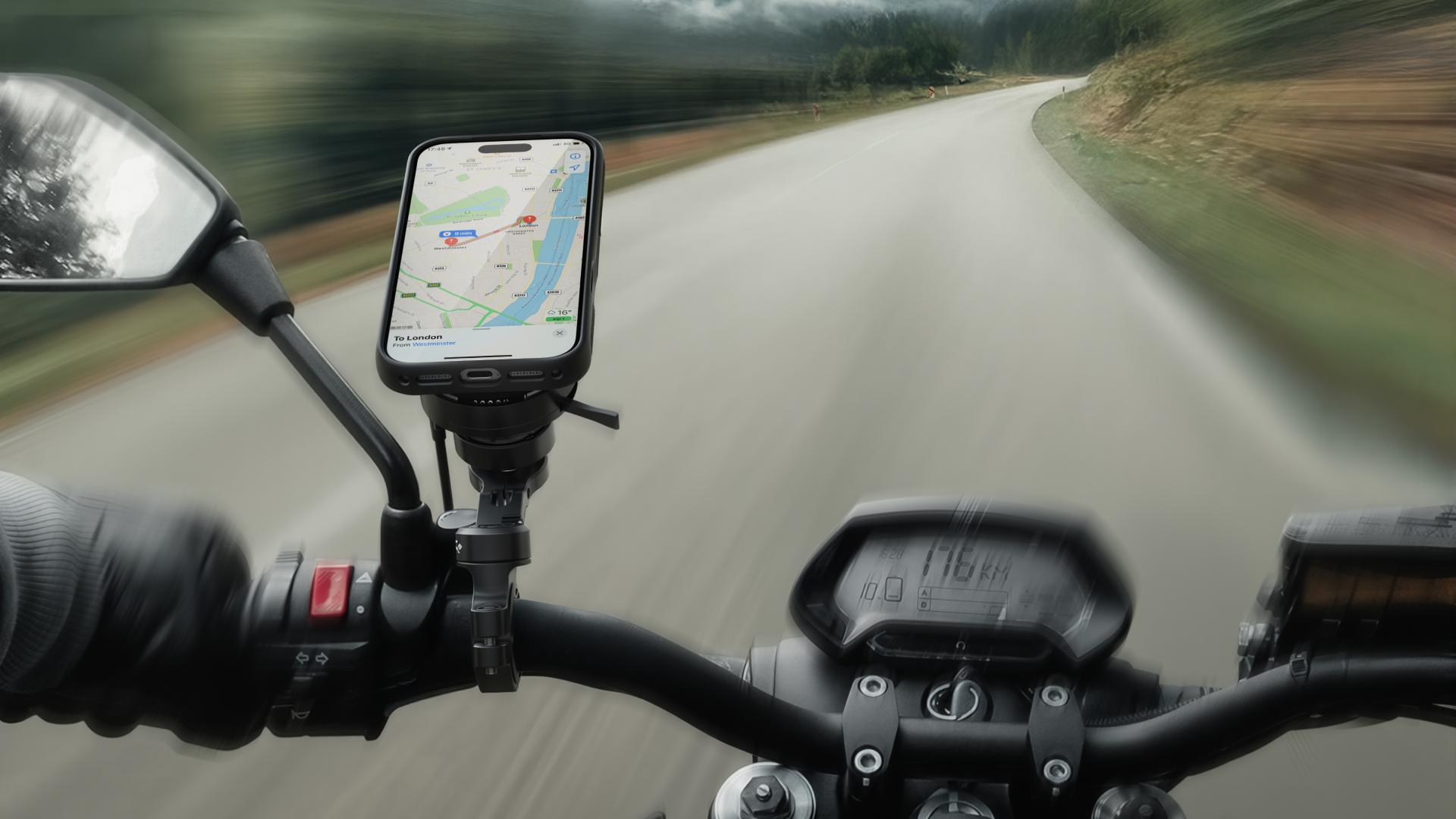 London Design Awards Winner - Motorcycle Magnetic Wireless Charging Phone Mount