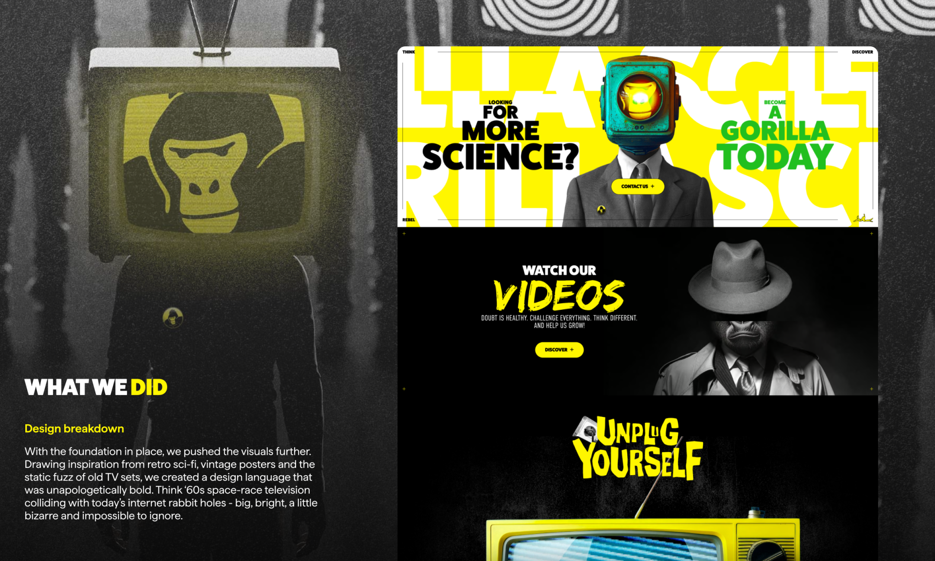 London Design Awards Winner - Gorilla Science by Metroville Media Website