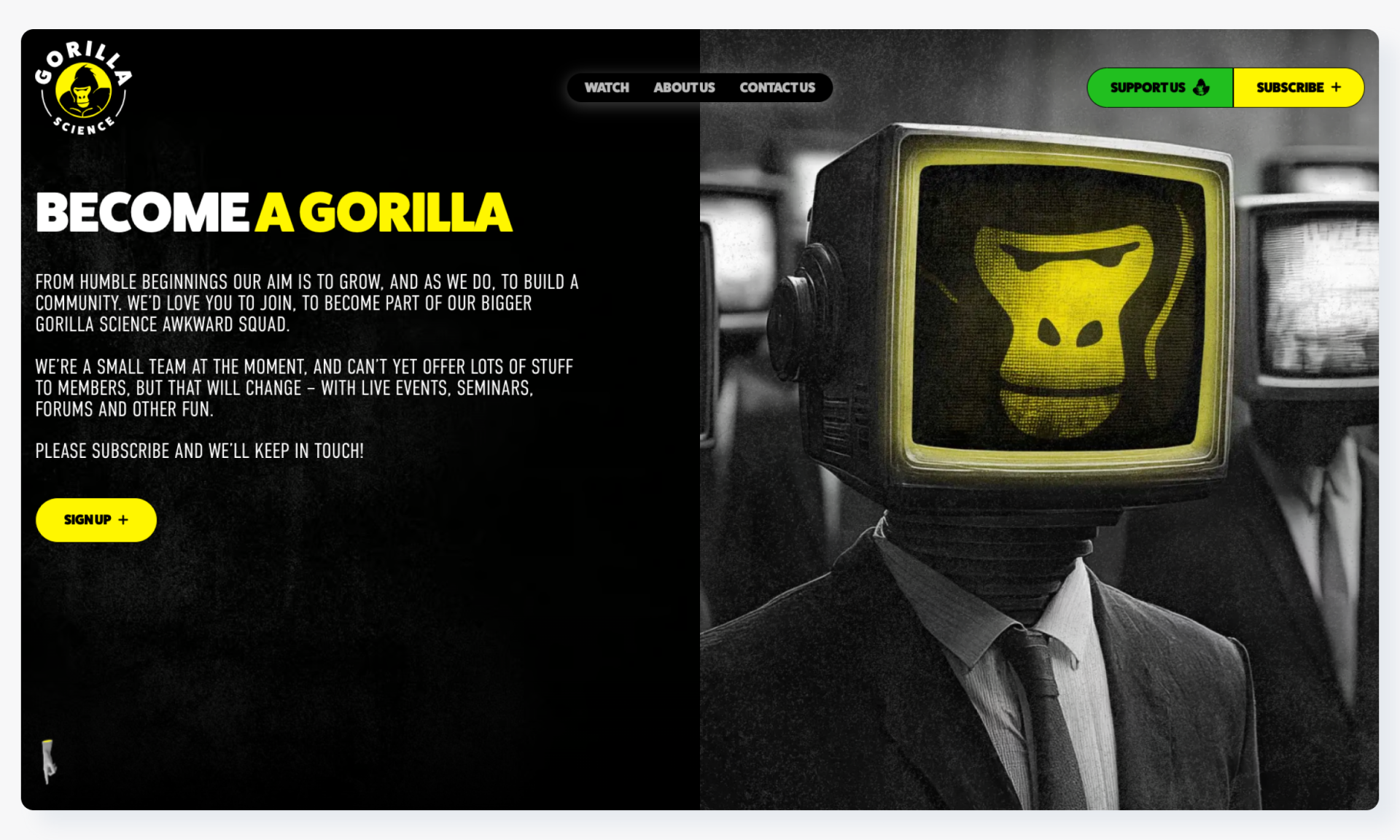 London Design Awards Winner - Gorilla Science by Metroville Media Website