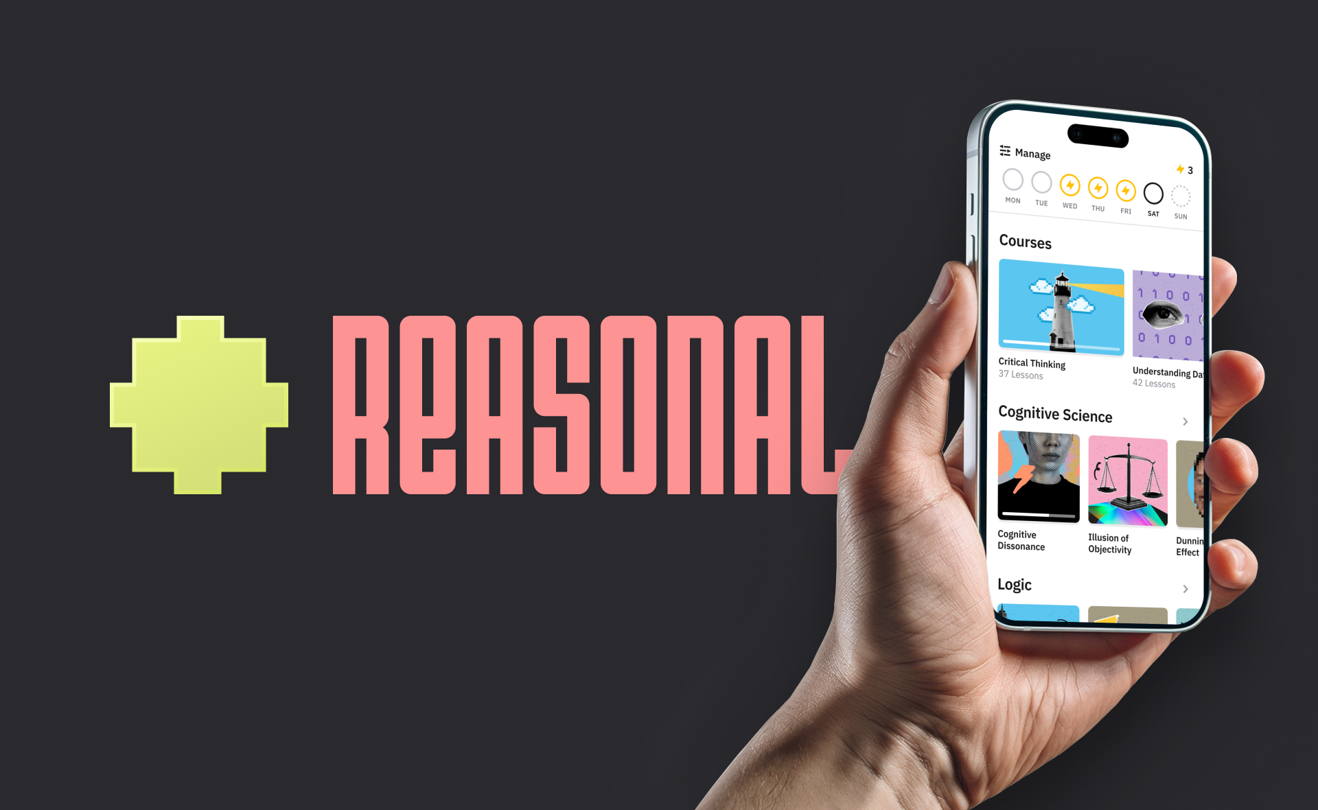 London Design Awards Winner - Reasonal: Micro learning app for critical thinking