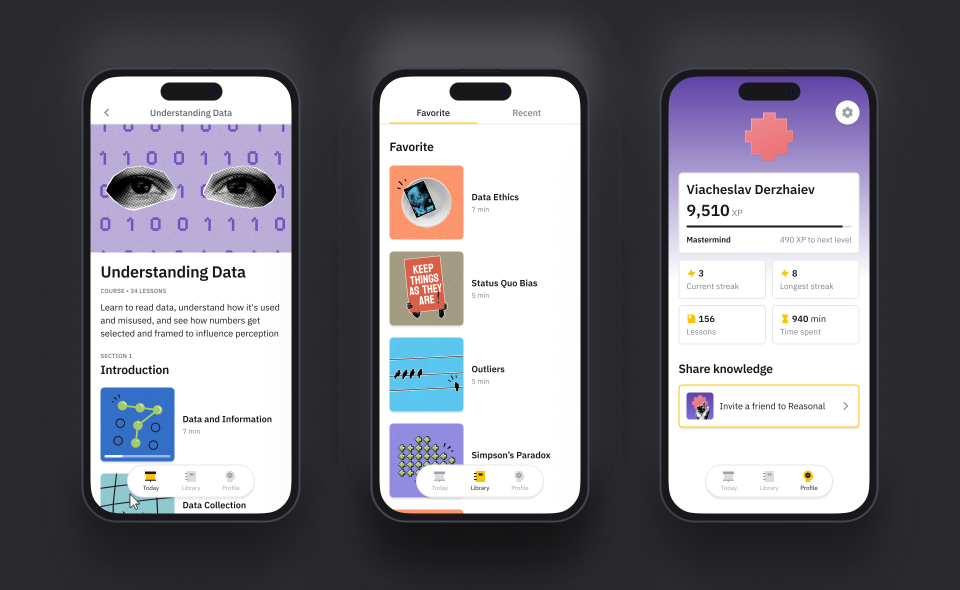 London Design Awards Winner - Reasonal: Micro learning app for critical thinking