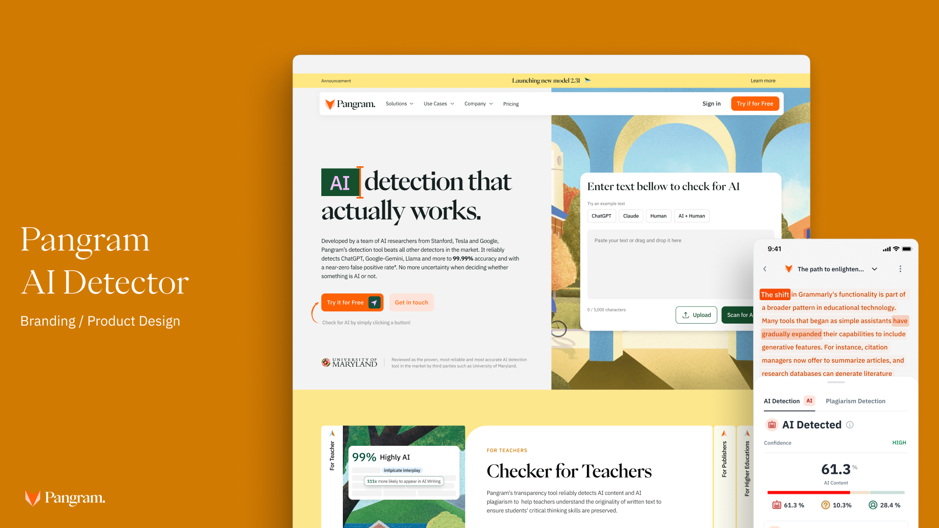 London Design Awards Winner - Pangram AI Detection