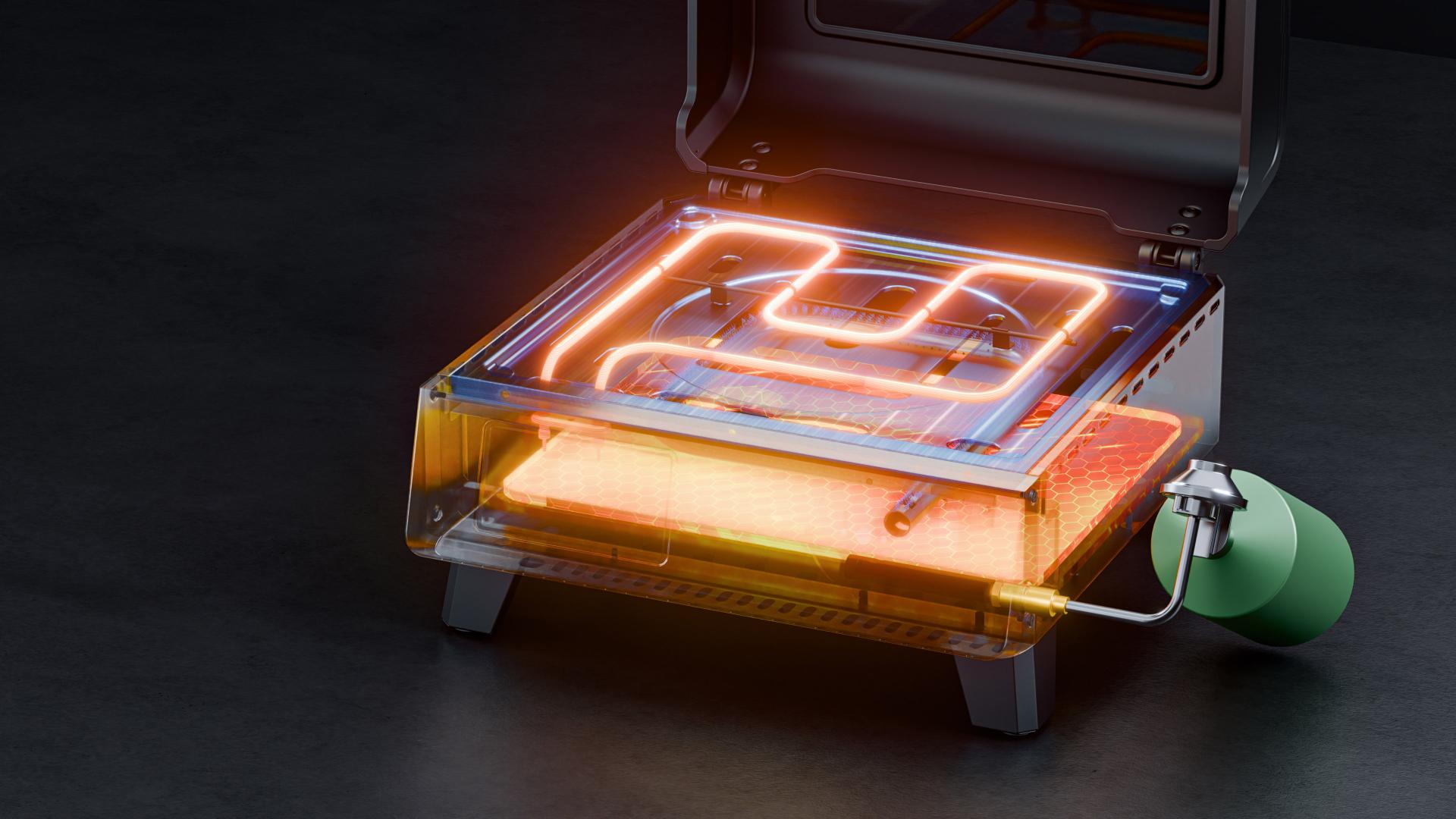 London Design Awards Winner - Outdoor and Indoor Dual-Energy (Electric&Gas) Tabletop Grill