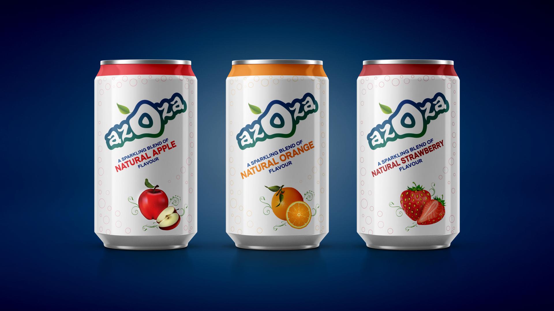 London Design Awards Winner - Azoza Sparkling Soda Label System