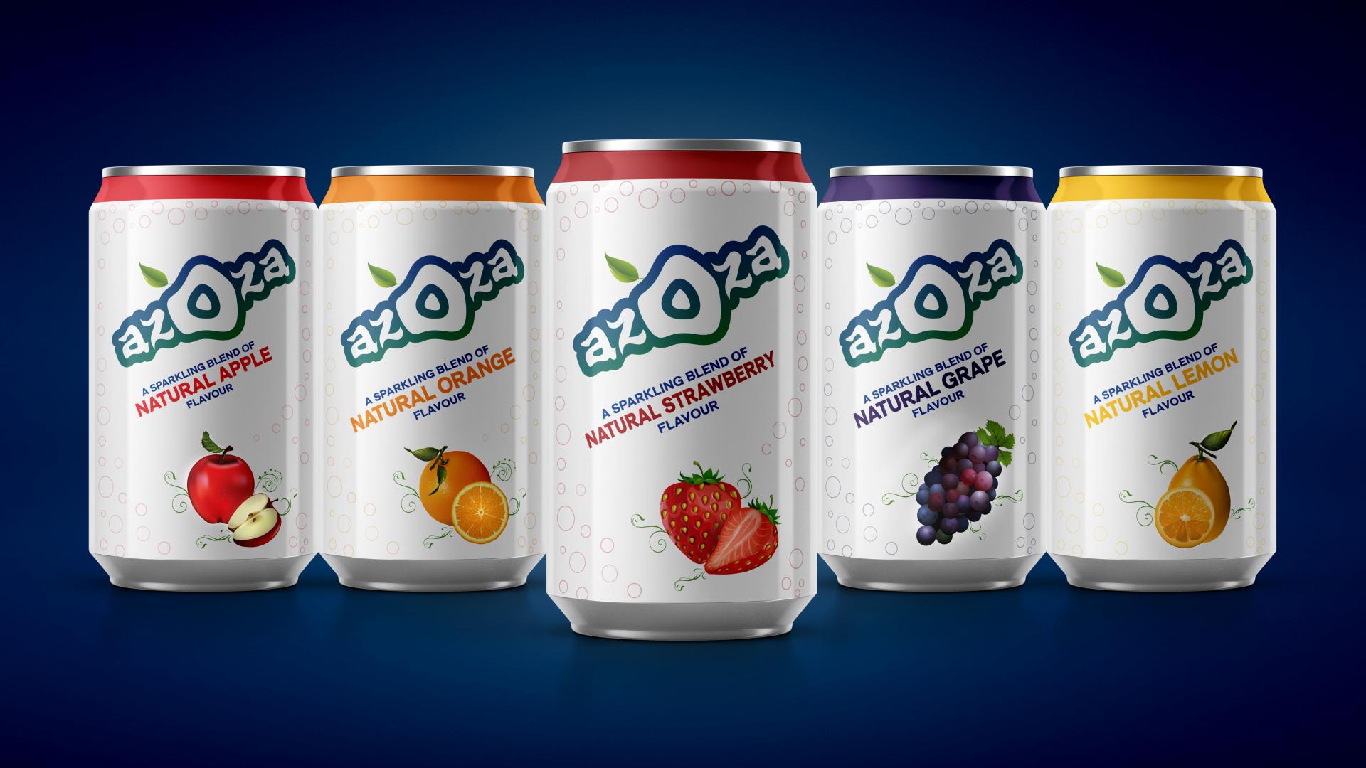 London Design Awards Winner - Azoza Sparkling Soda Label System