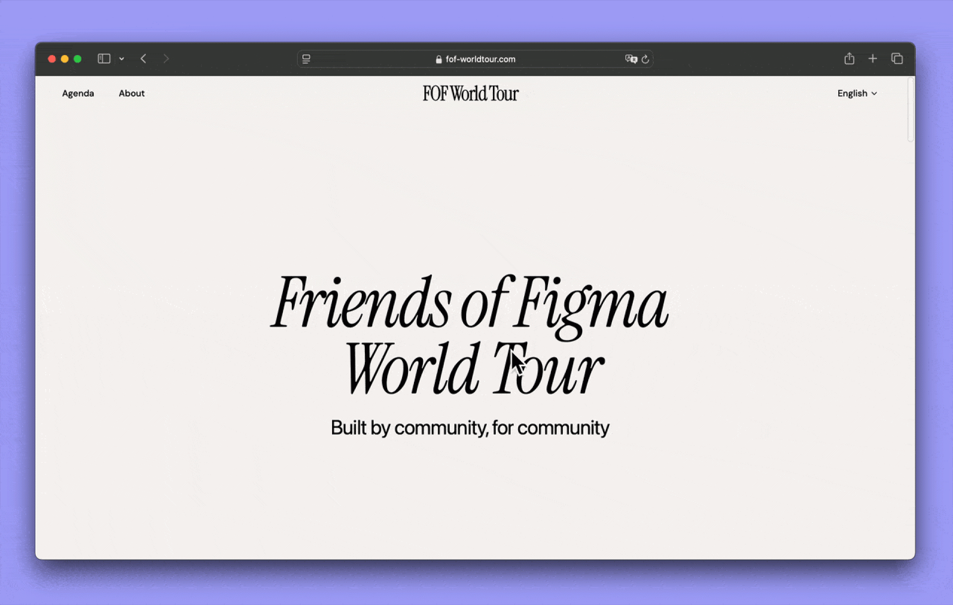 London Design Awards Winner - Friends of Figma World Tour