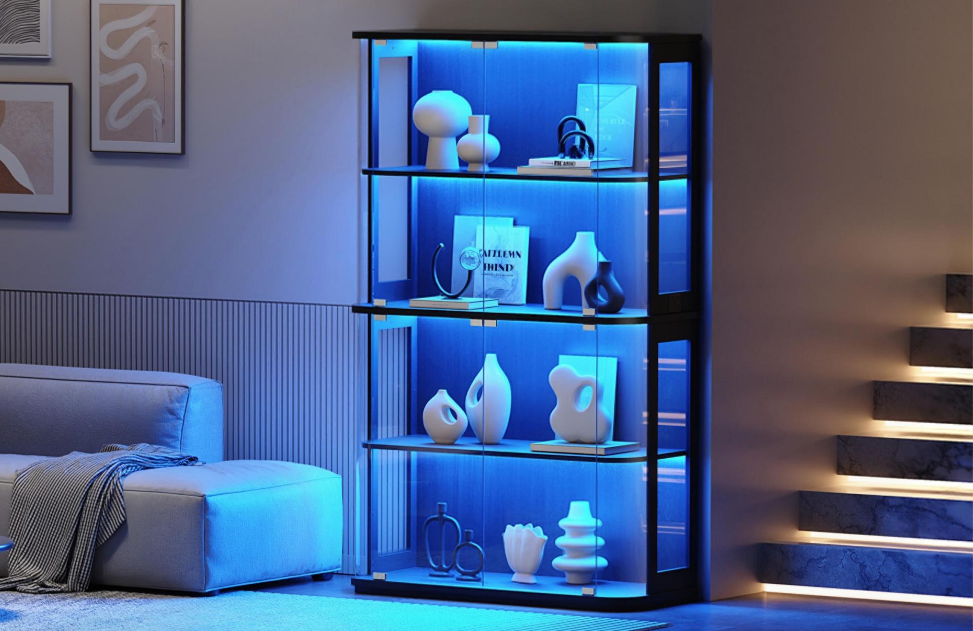 London Design Awards Winner - Rounded-Corner Glass Display Cabinet