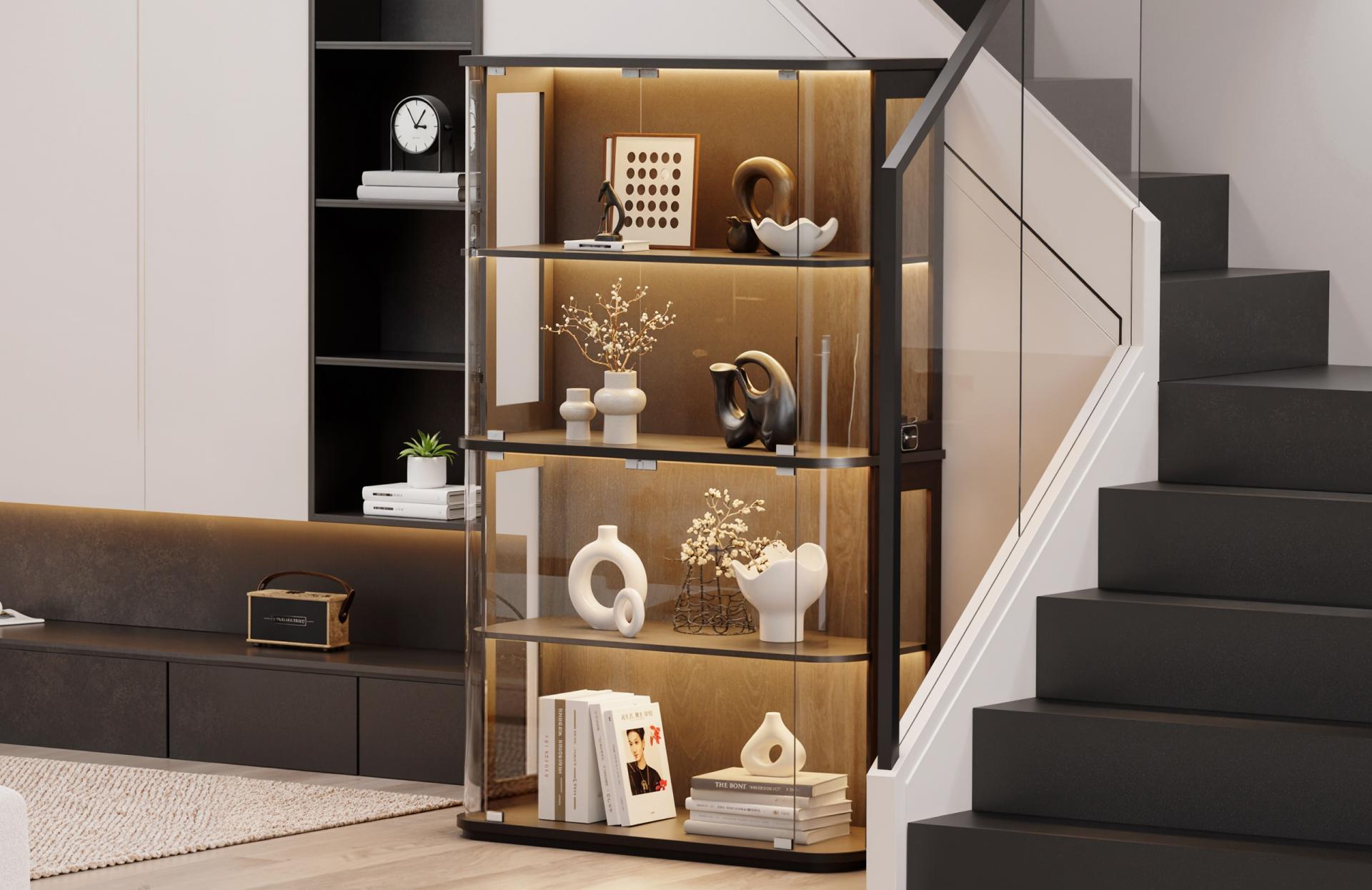 London Design Awards Winner - Rounded-Corner Glass Display Cabinet