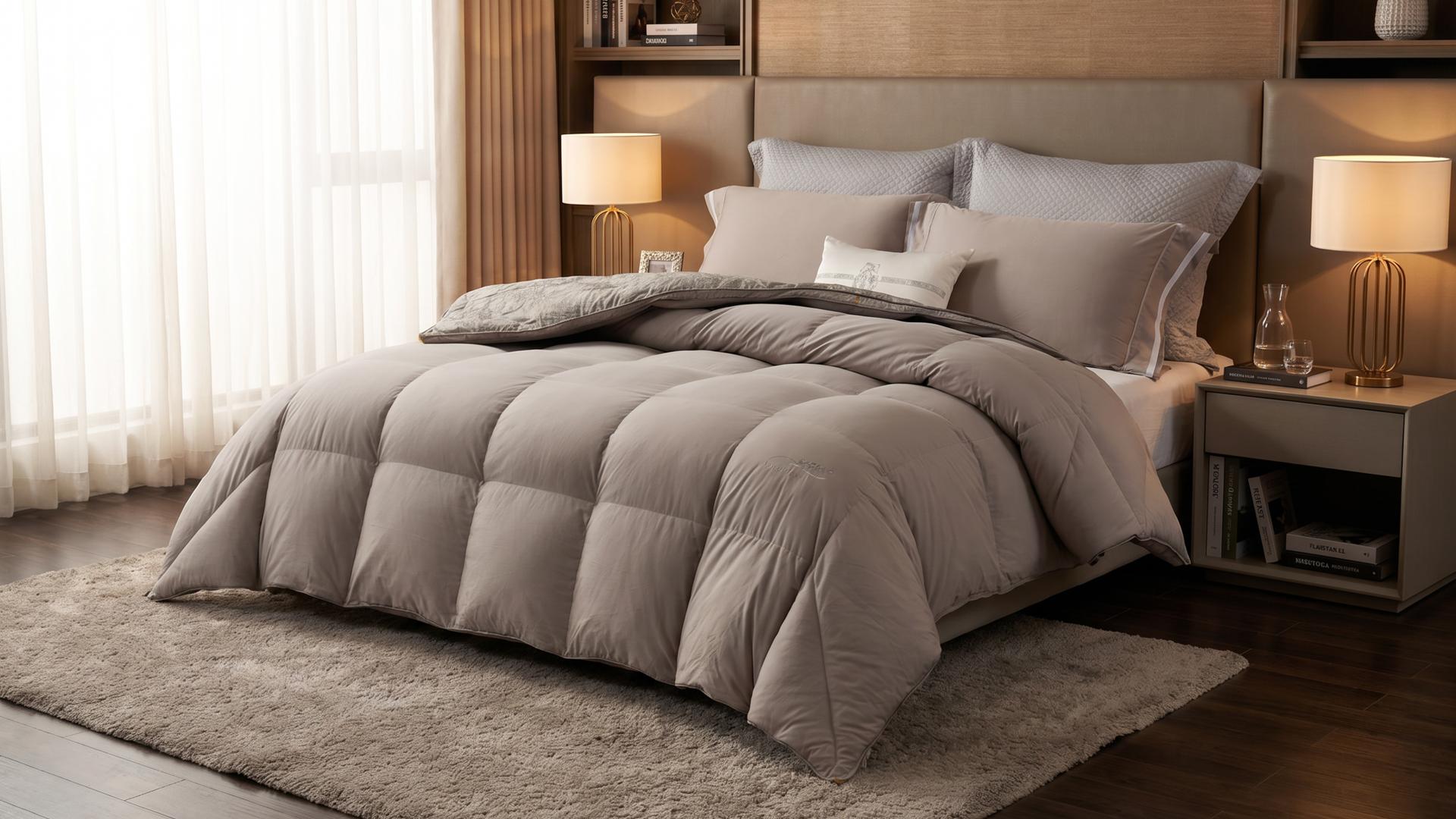 London Design Awards Winner - Luminous Noir Gold · Antibacterial White Goose Down Quilt