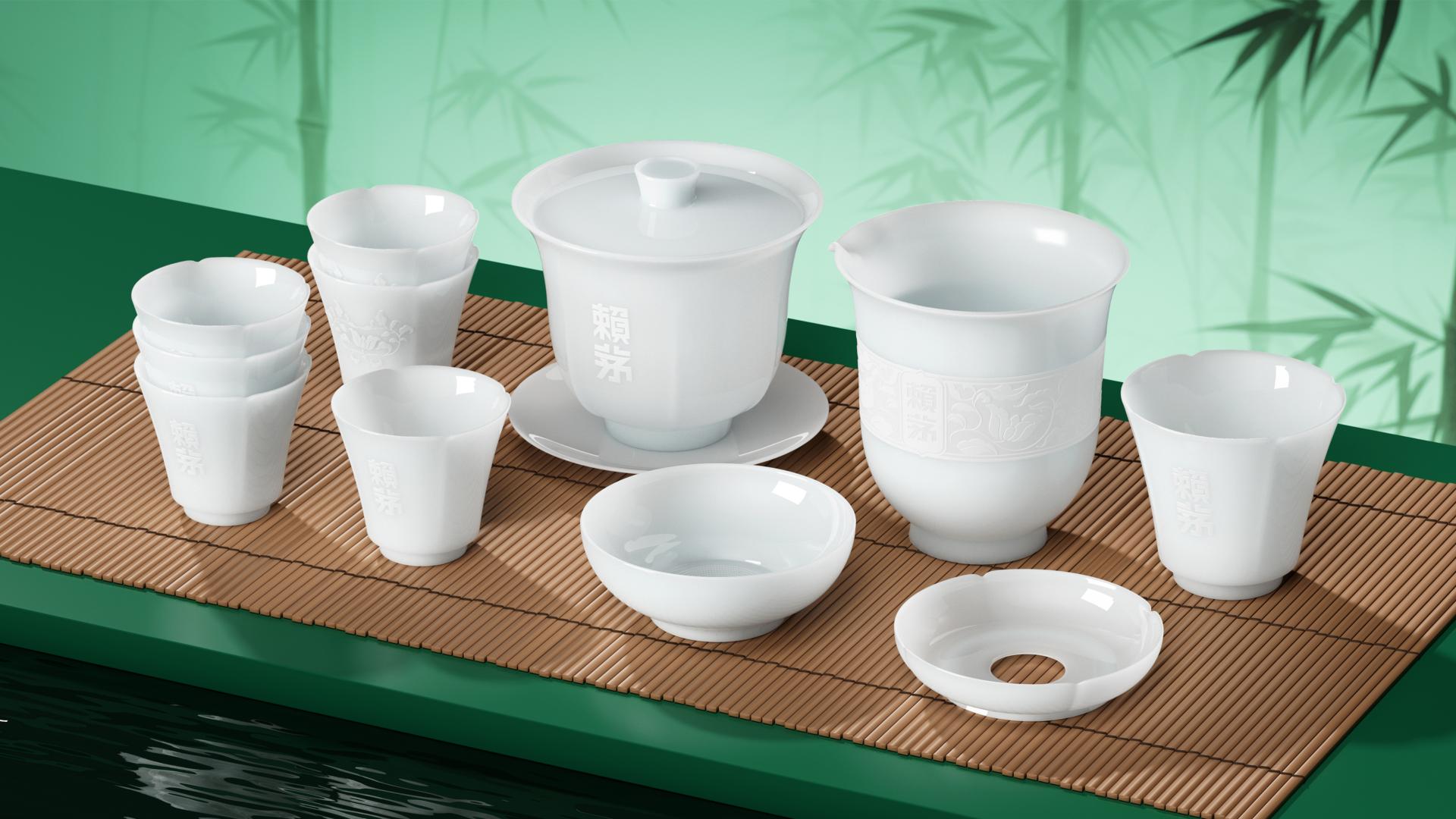 London Design Awards Winner - Lai Mao tea set gift box set and Ti Lian Xin trust peers