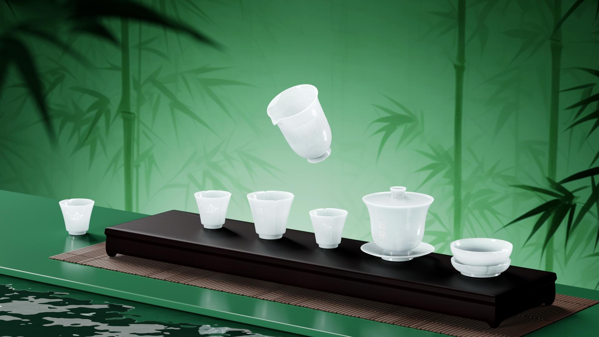 London Design Awards Winner - Lai Mao tea set gift box set and Ti Lian Xin trust peers
