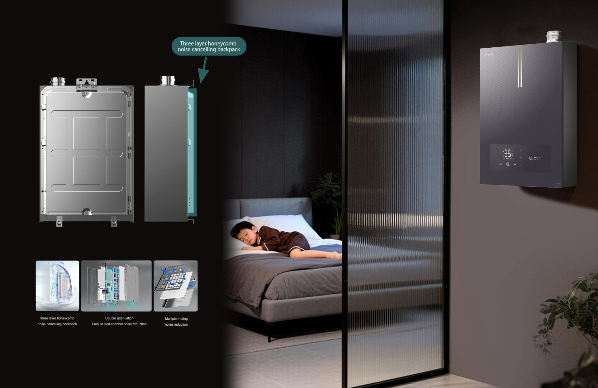 London Design Awards Winner - BANF Golden Racing Stripe Gas Water Heater