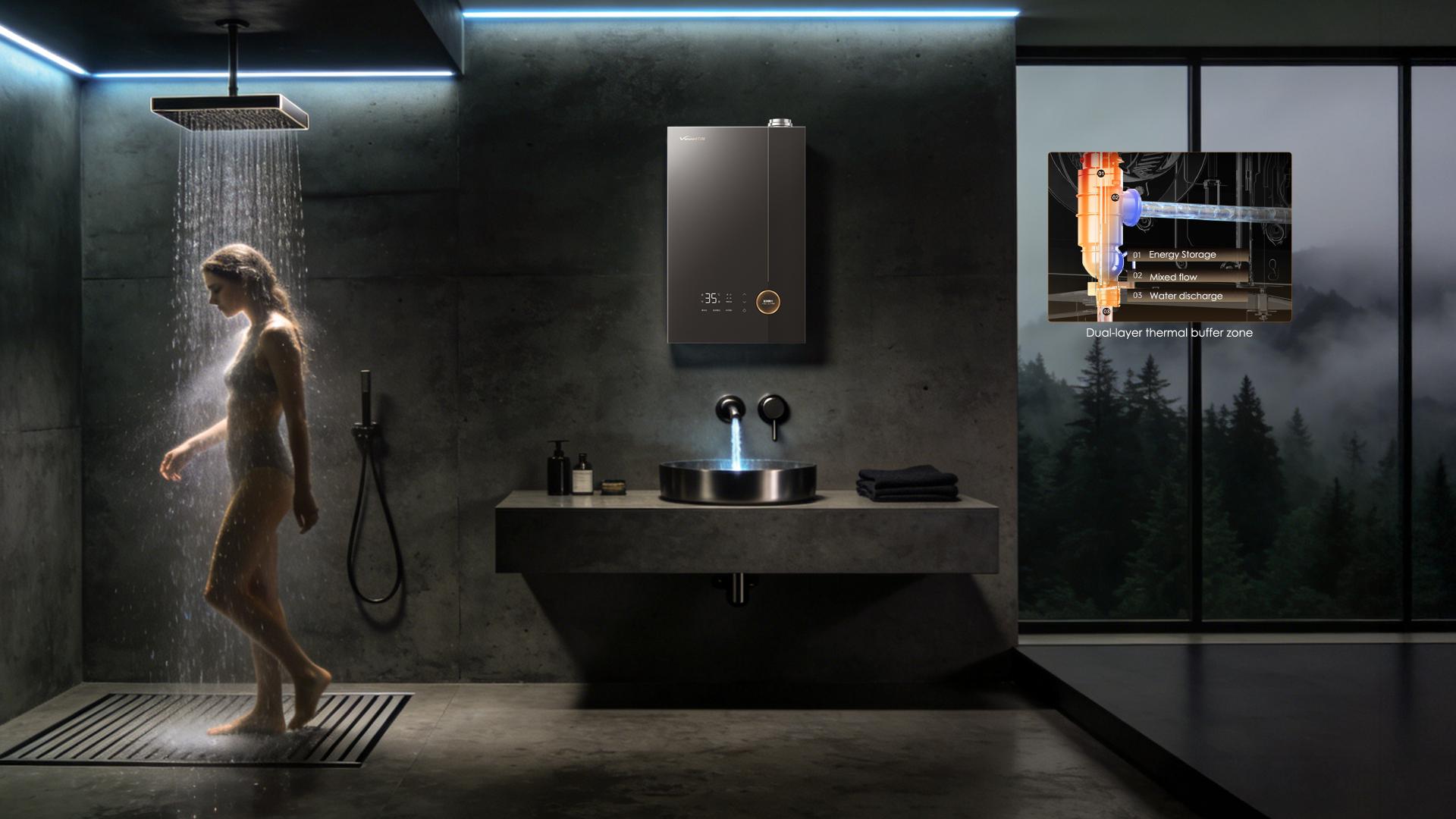London Design Awards Winner - Golden Charm Gas Water Heater
