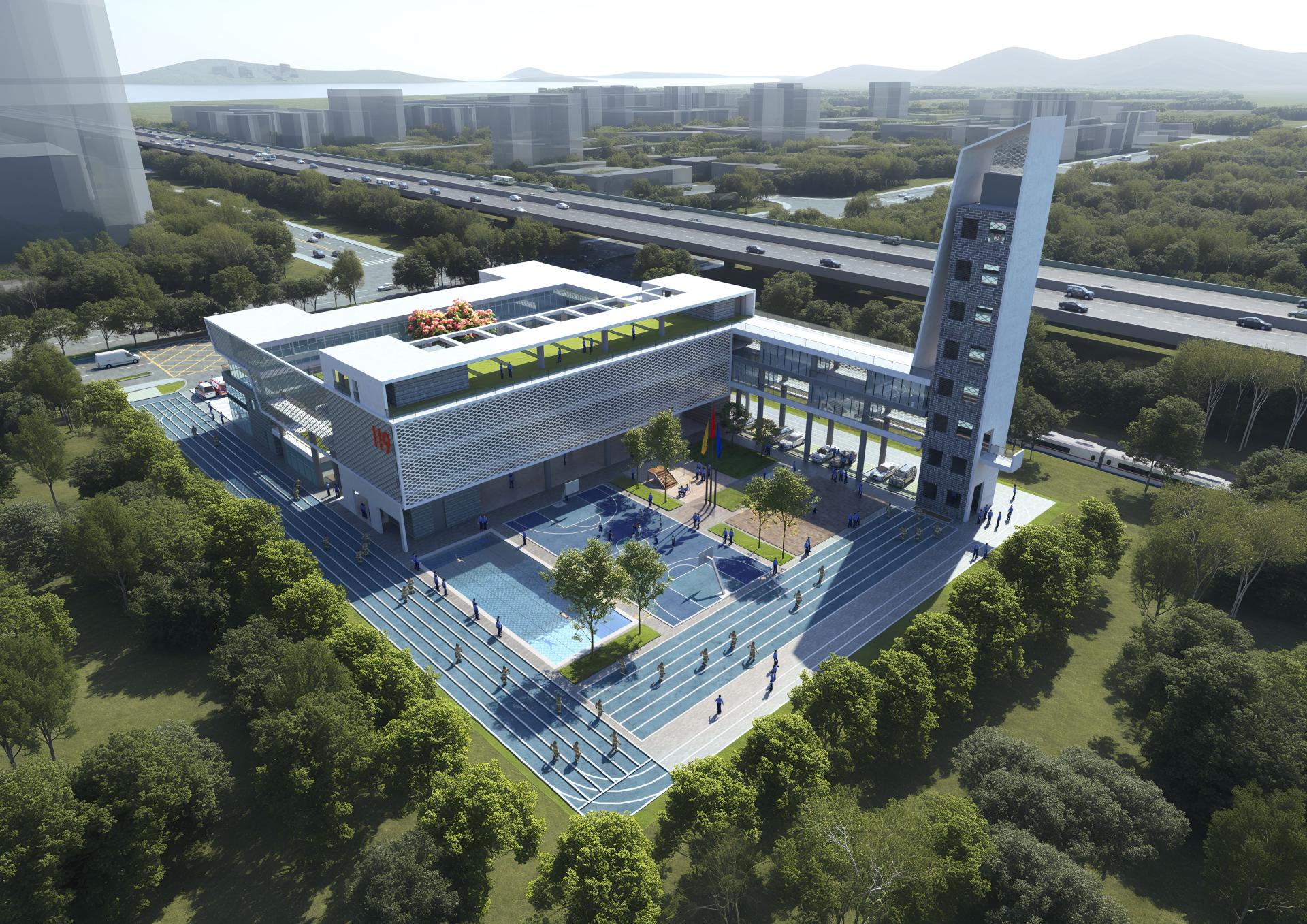 London Design Awards Winner - Concept Design for Jiaoyi Bay Fire Station, Dongguan 
