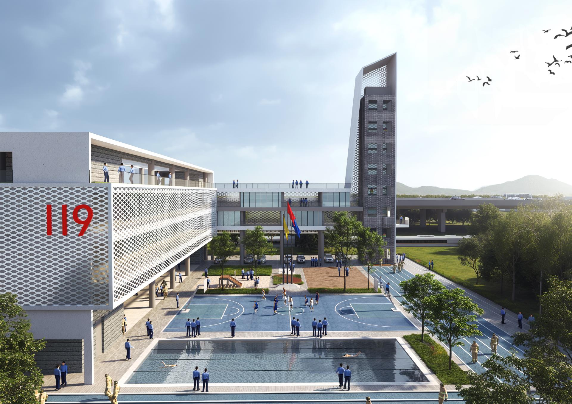 London Design Awards Winner - Concept Design for Jiaoyi Bay Fire Station, Dongguan 