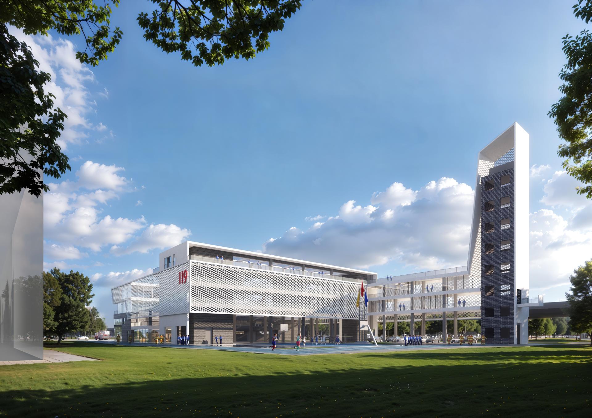 London Design Awards Winner - Concept Design for Jiaoyi Bay Fire Station, Dongguan 