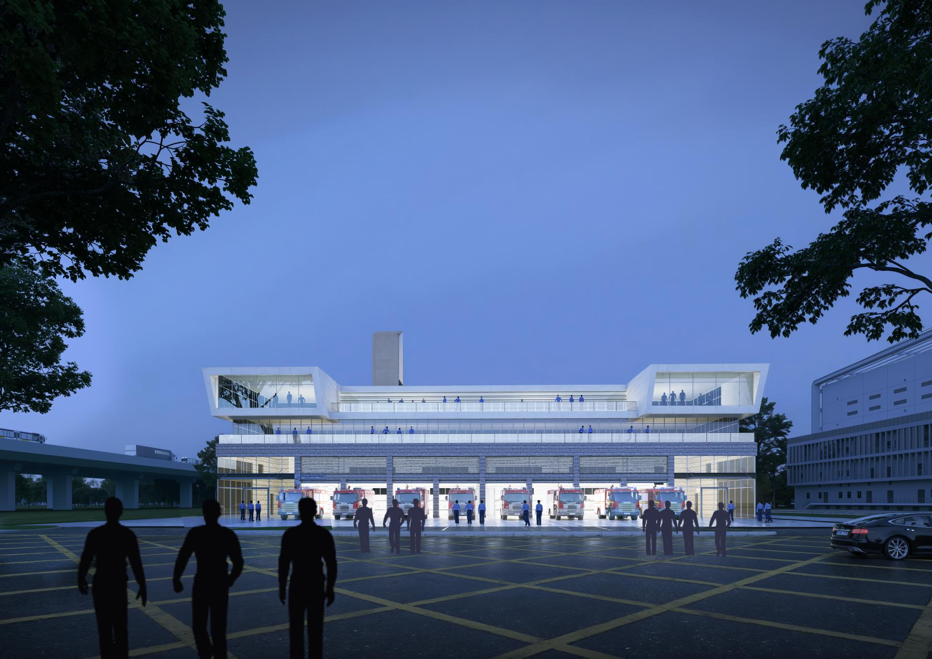London Design Awards Winner - Concept Design for Jiaoyi Bay Fire Station, Dongguan 