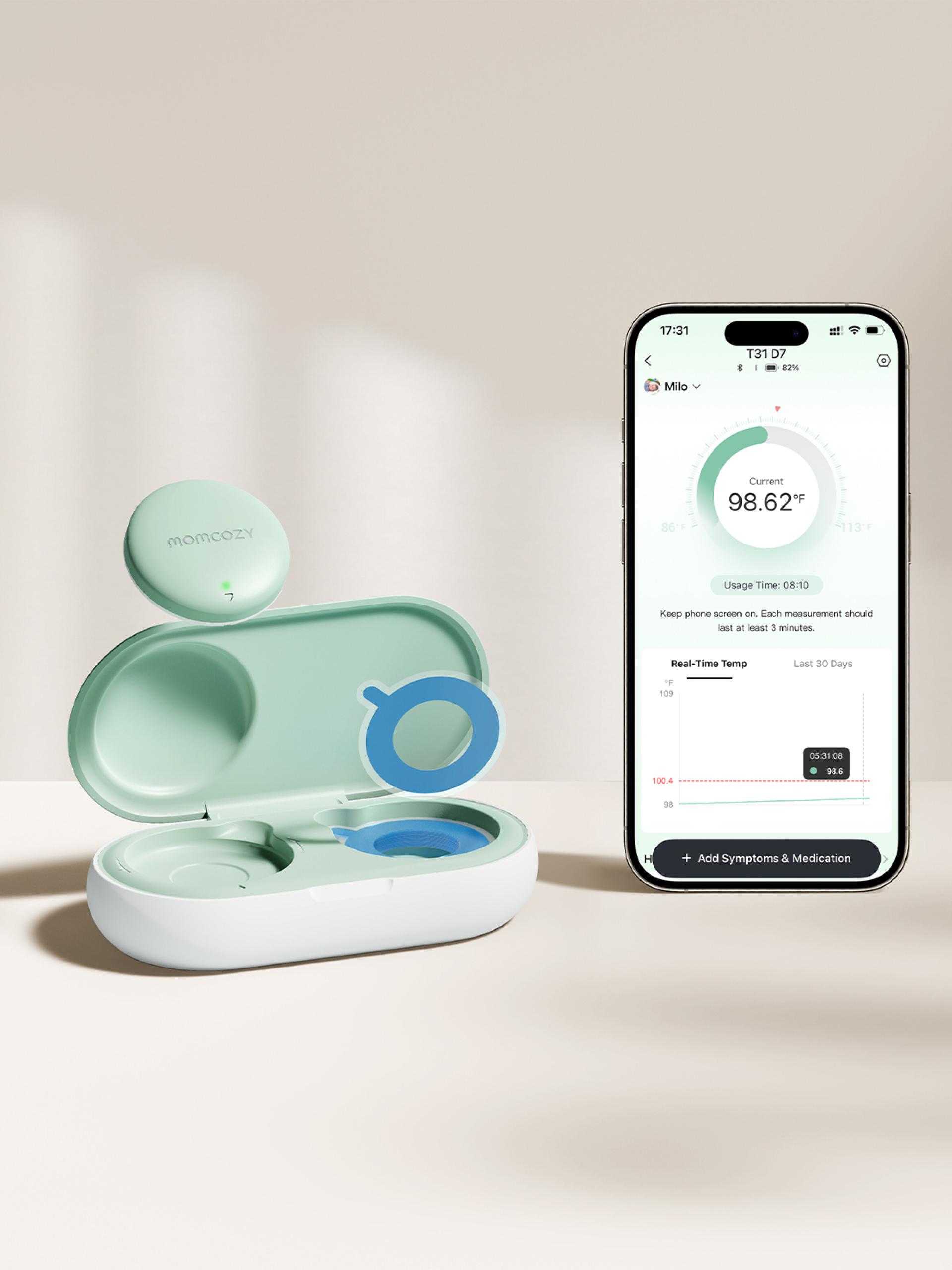 London Design Awards Winner - Momcozy Smart Wearable Thermometer 