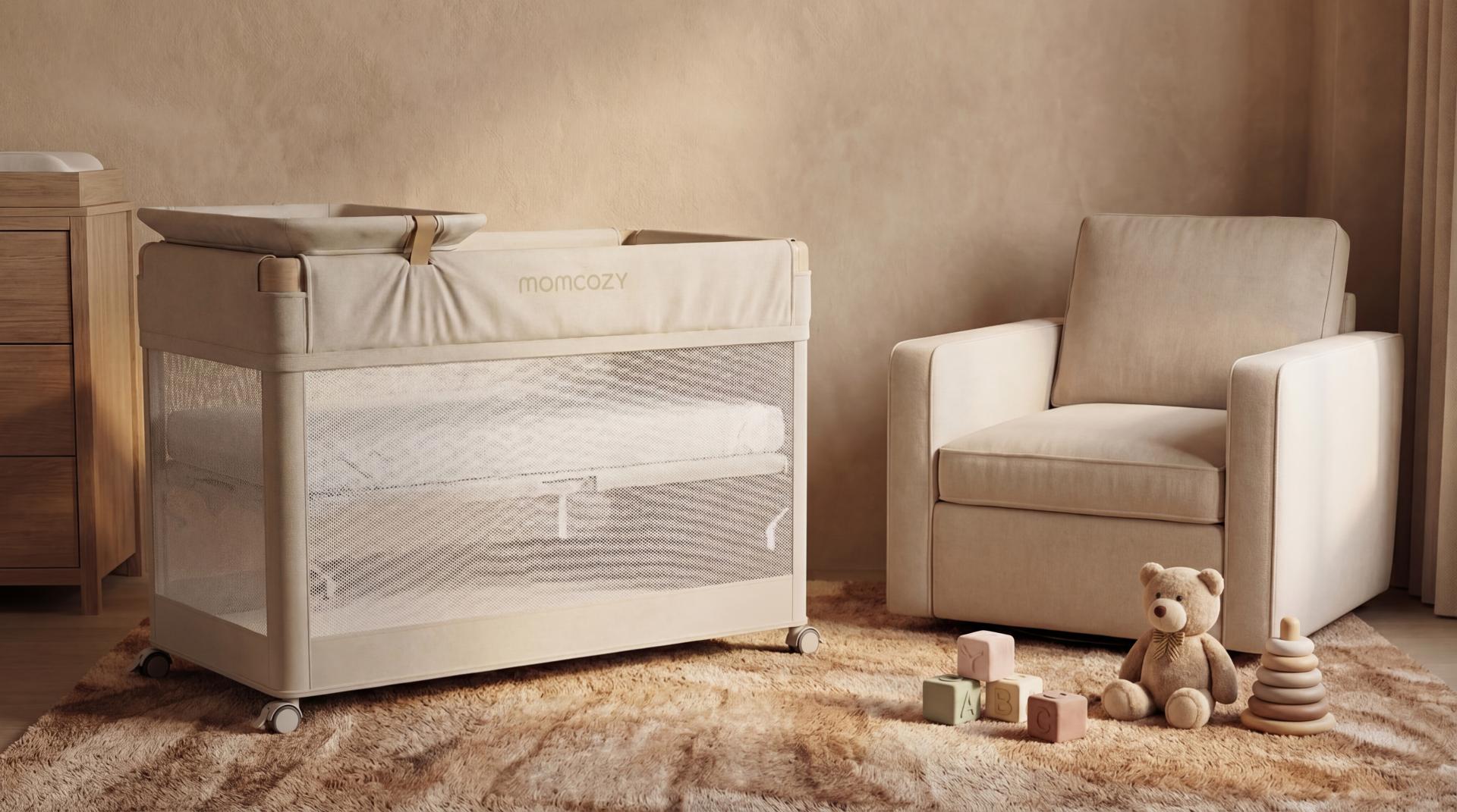 London Design Awards Winner - Momcozy All-in-One Portable Crib
