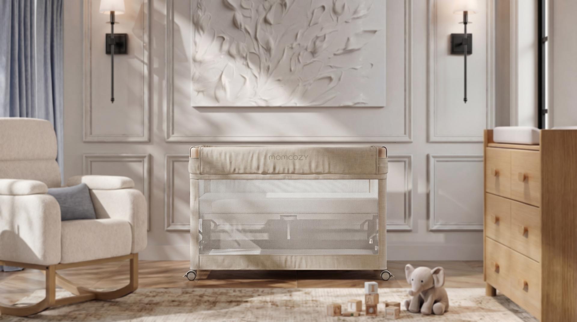 London Design Awards Winner - Momcozy All-in-One Portable Crib
