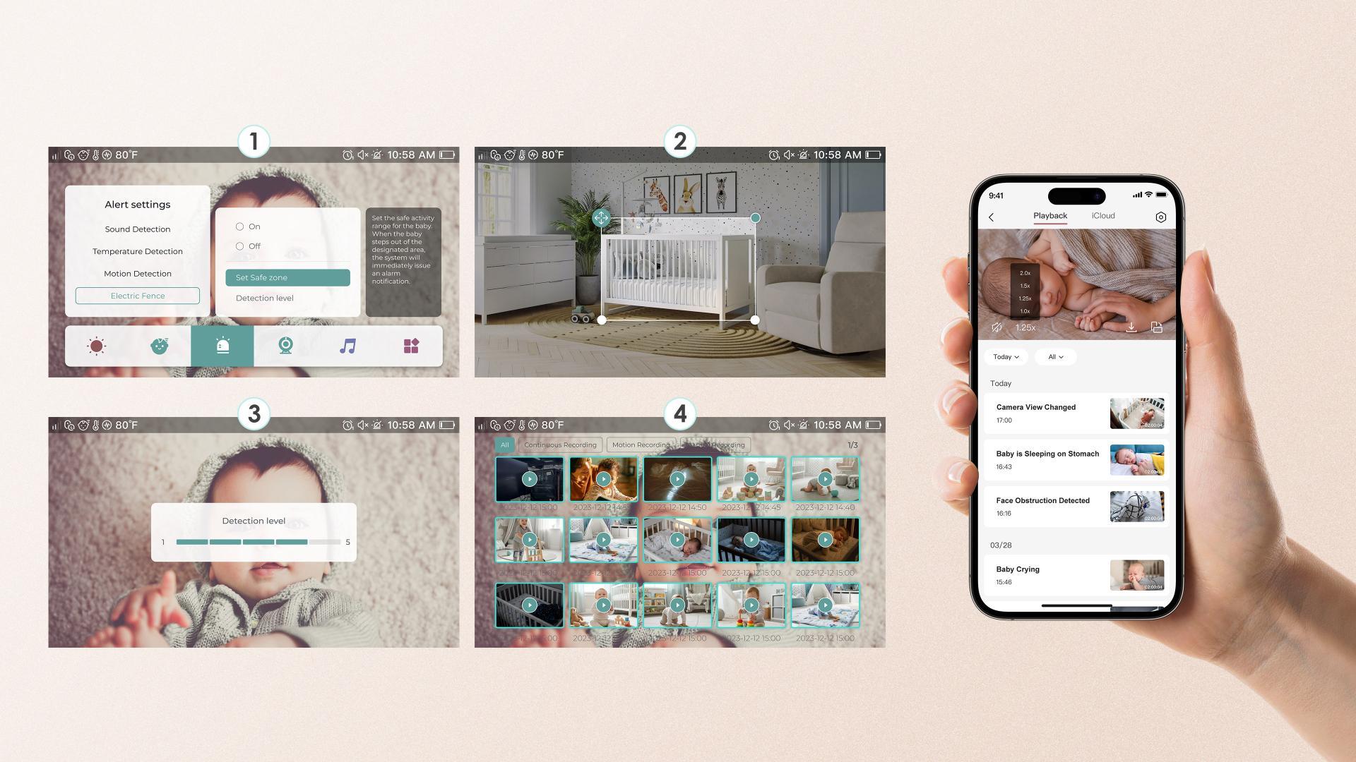 London Design Awards Winner - Baby Monitor Device Interface