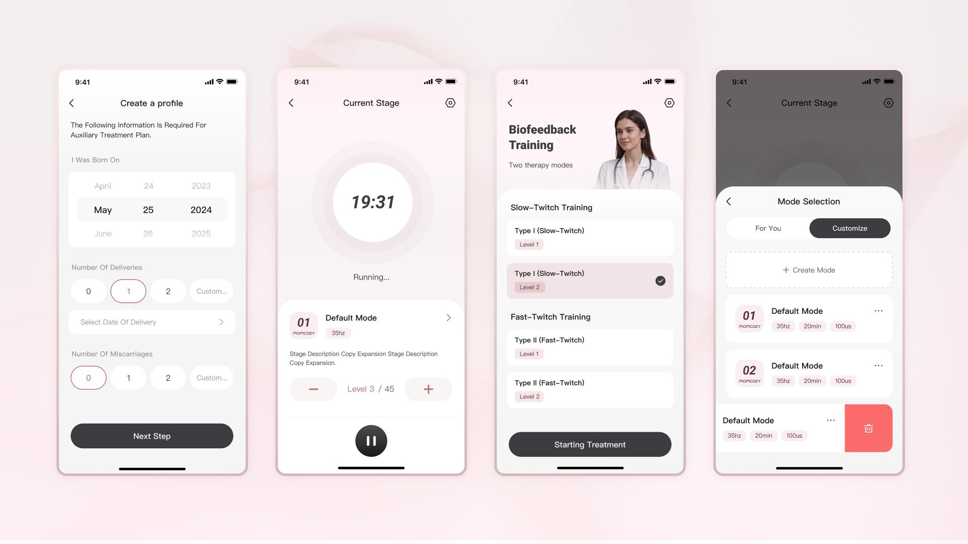 London Design Awards Winner - Pelvic Floor Muscle Training APP