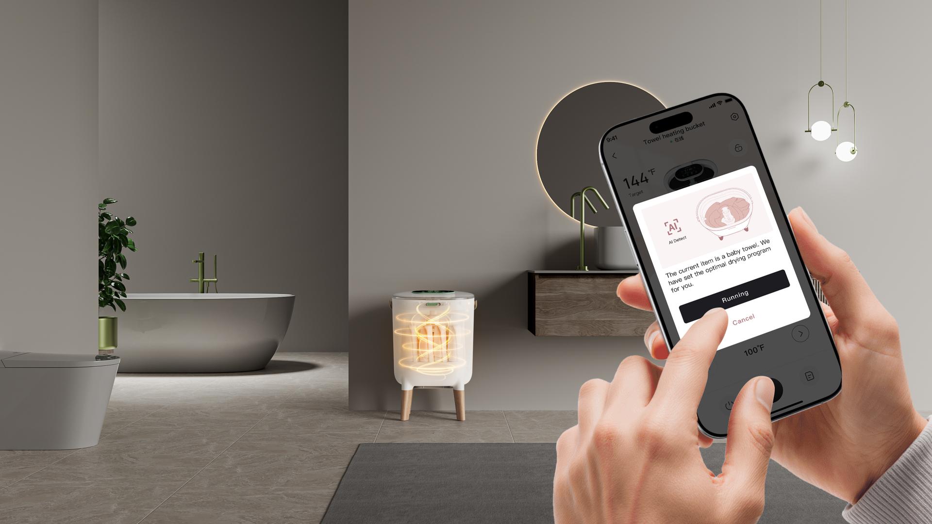 London Design Awards Winner - Warm Towel Dispenser App