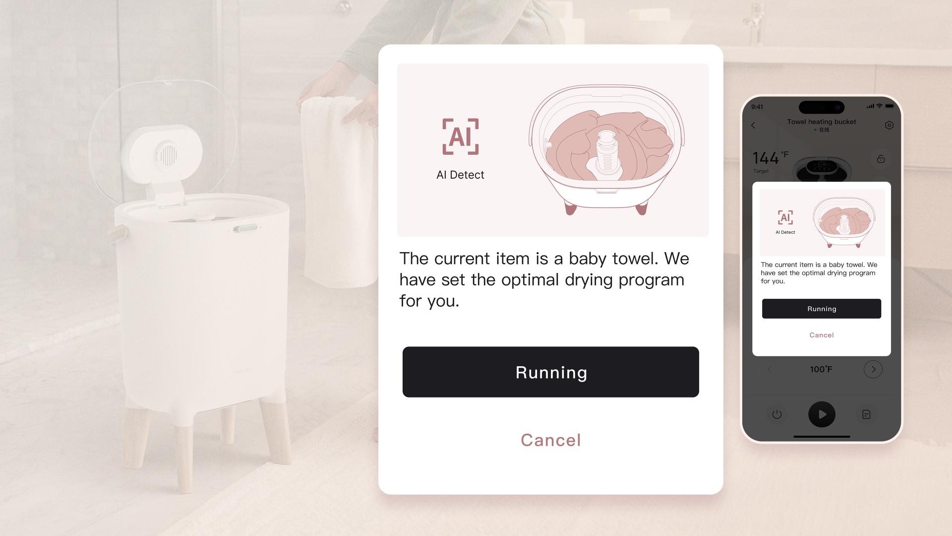 London Design Awards Winner - Warm Towel Dispenser App