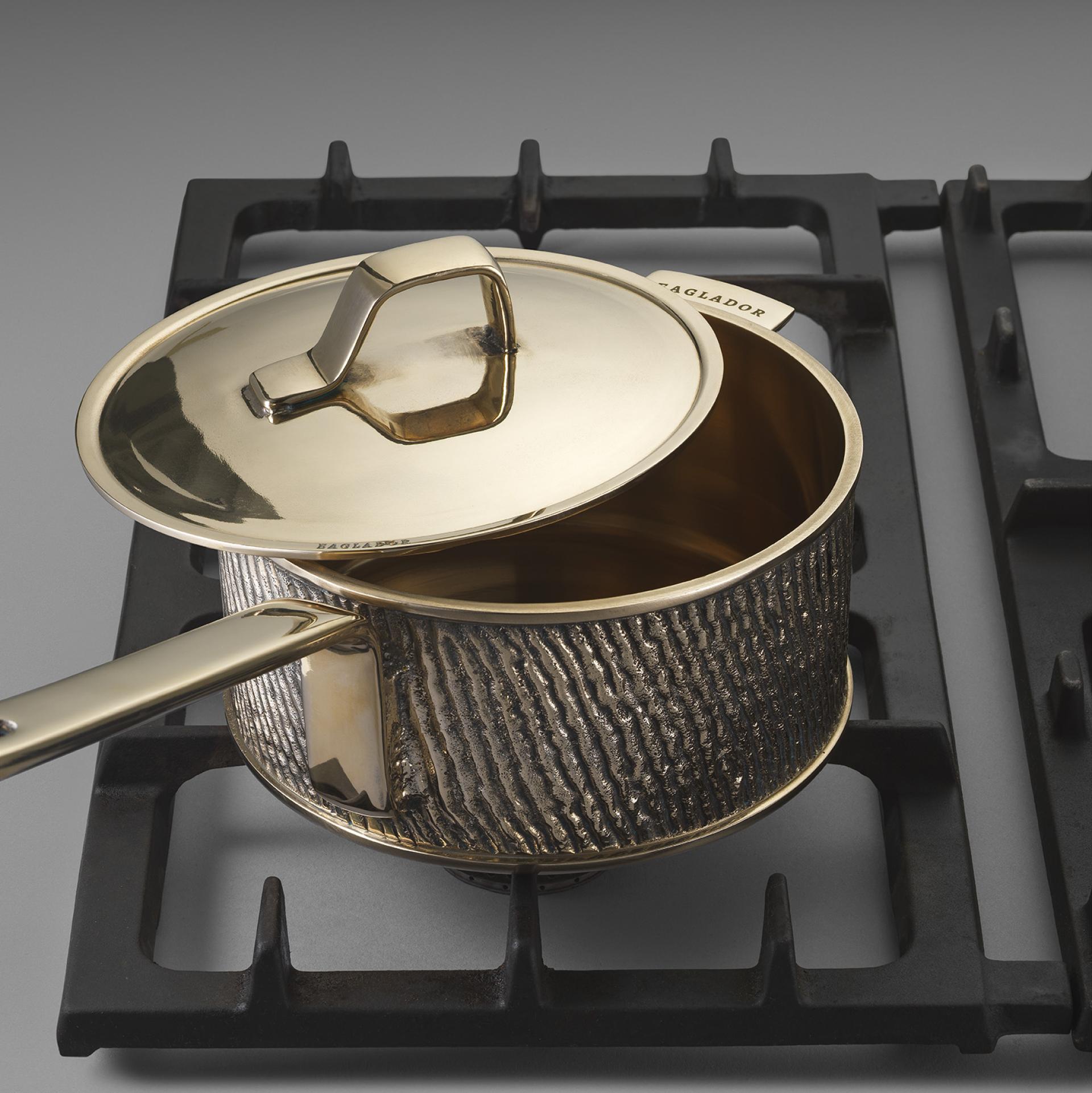 London Design Awards Winner - Kansa Bronze Saucepan by Eaglador | Heavy Gauge Handcrafted 