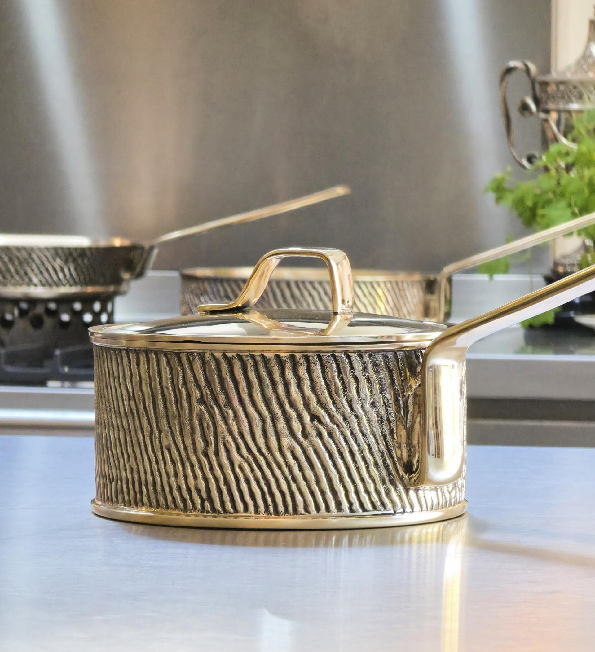 London Design Awards Winner - Kansa Bronze Saucepan by Eaglador | Heavy Gauge Handcrafted 