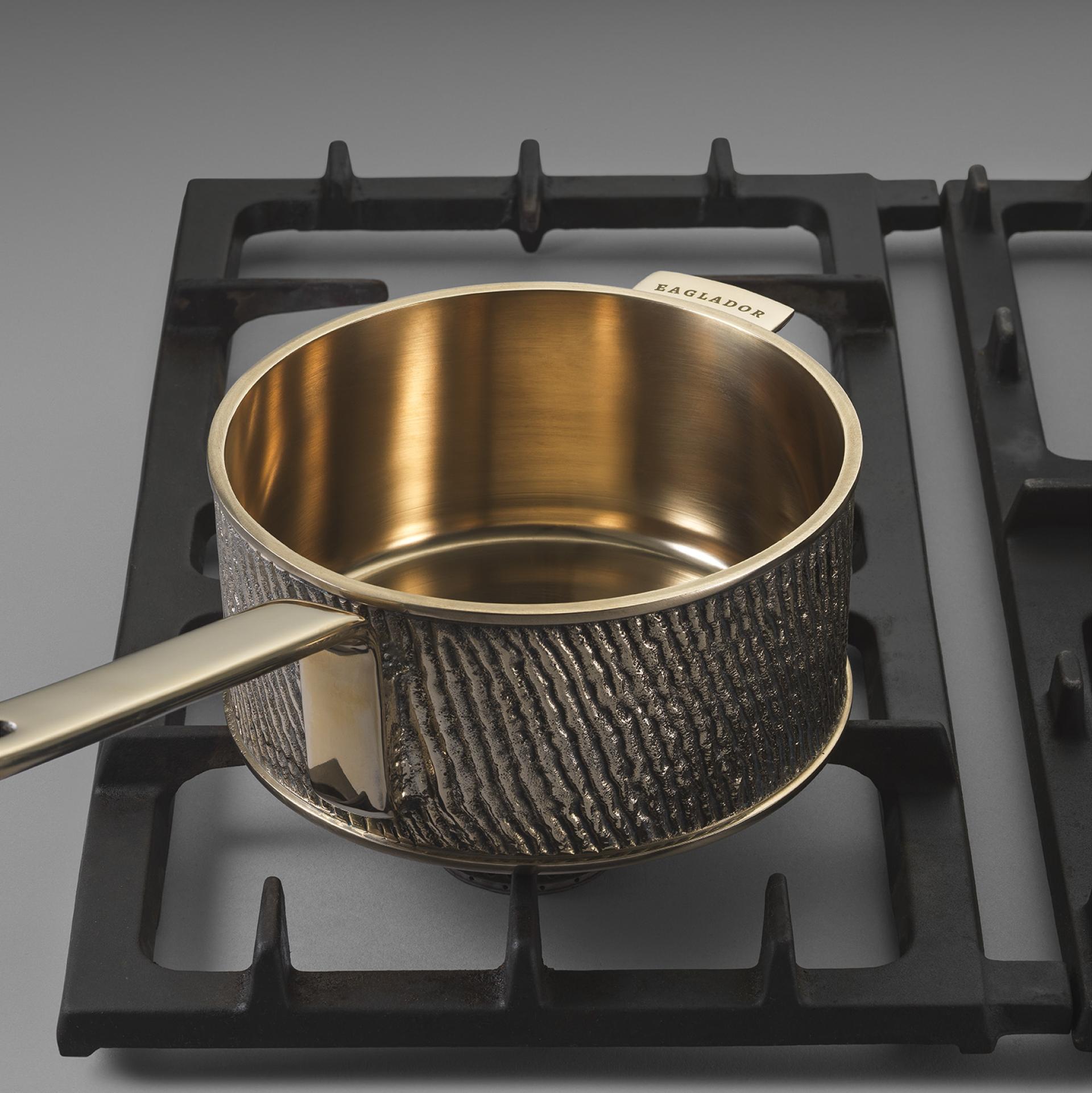 London Design Awards Winner - Kansa Bronze Saucepan by Eaglador | Heavy Gauge Handcrafted 