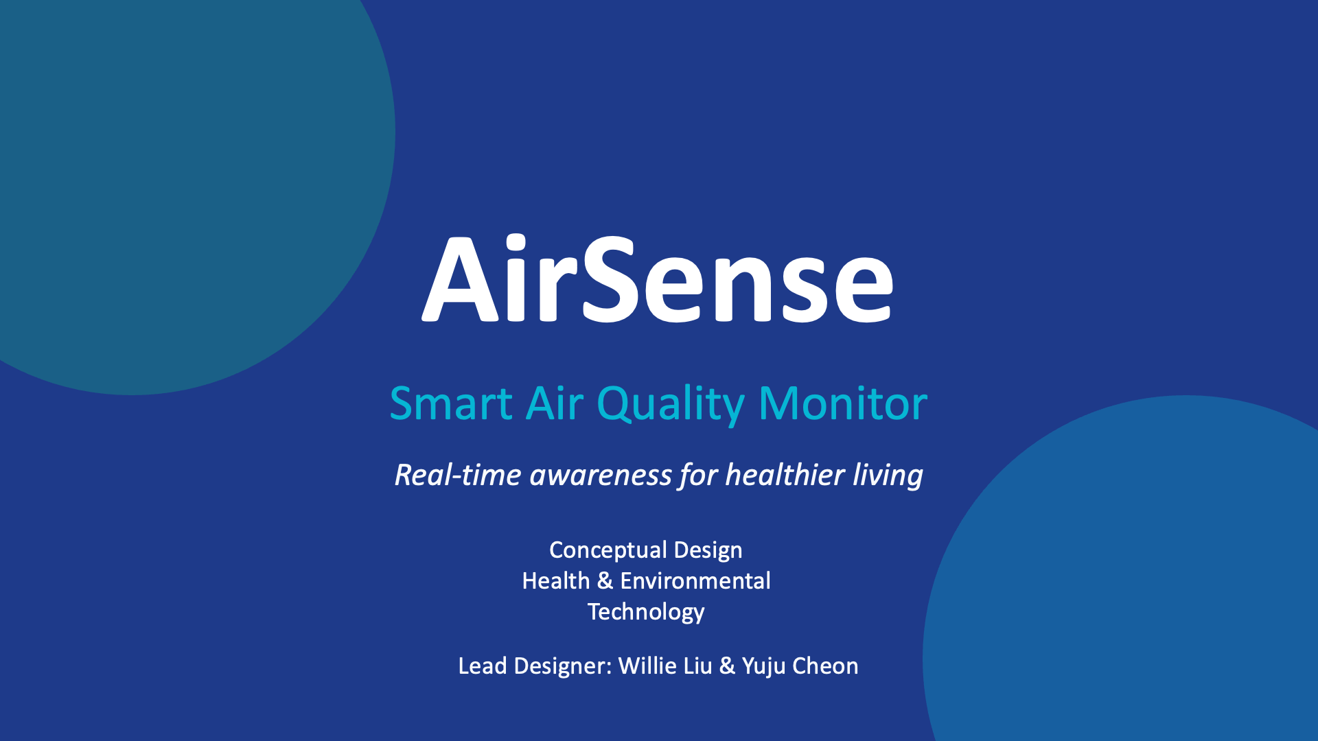London Design Awards Winner - AirSense-Smart Air Quality Monitor