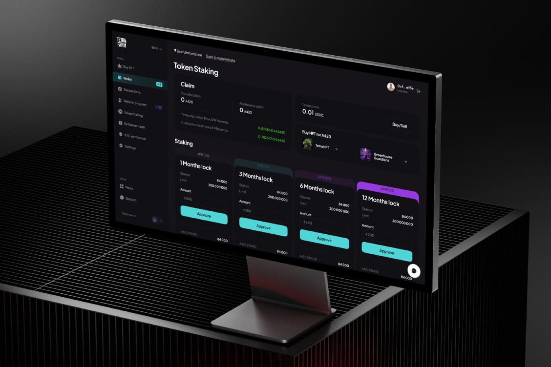 London Design Awards Winner - Tetra Farm Investor Dashboard